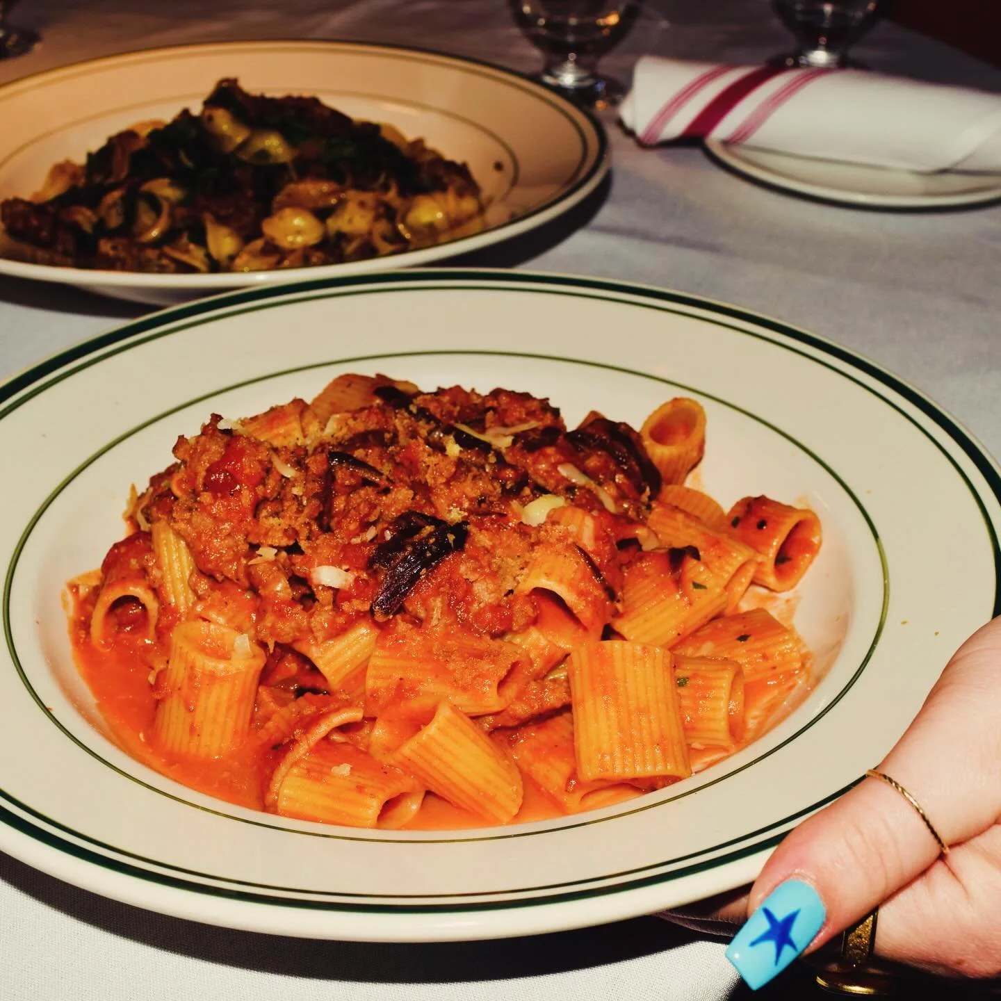 New on the menu: Rigatoni with broccoli rabe, sausage, ricotta salata, garlic &amp; oil ❤️