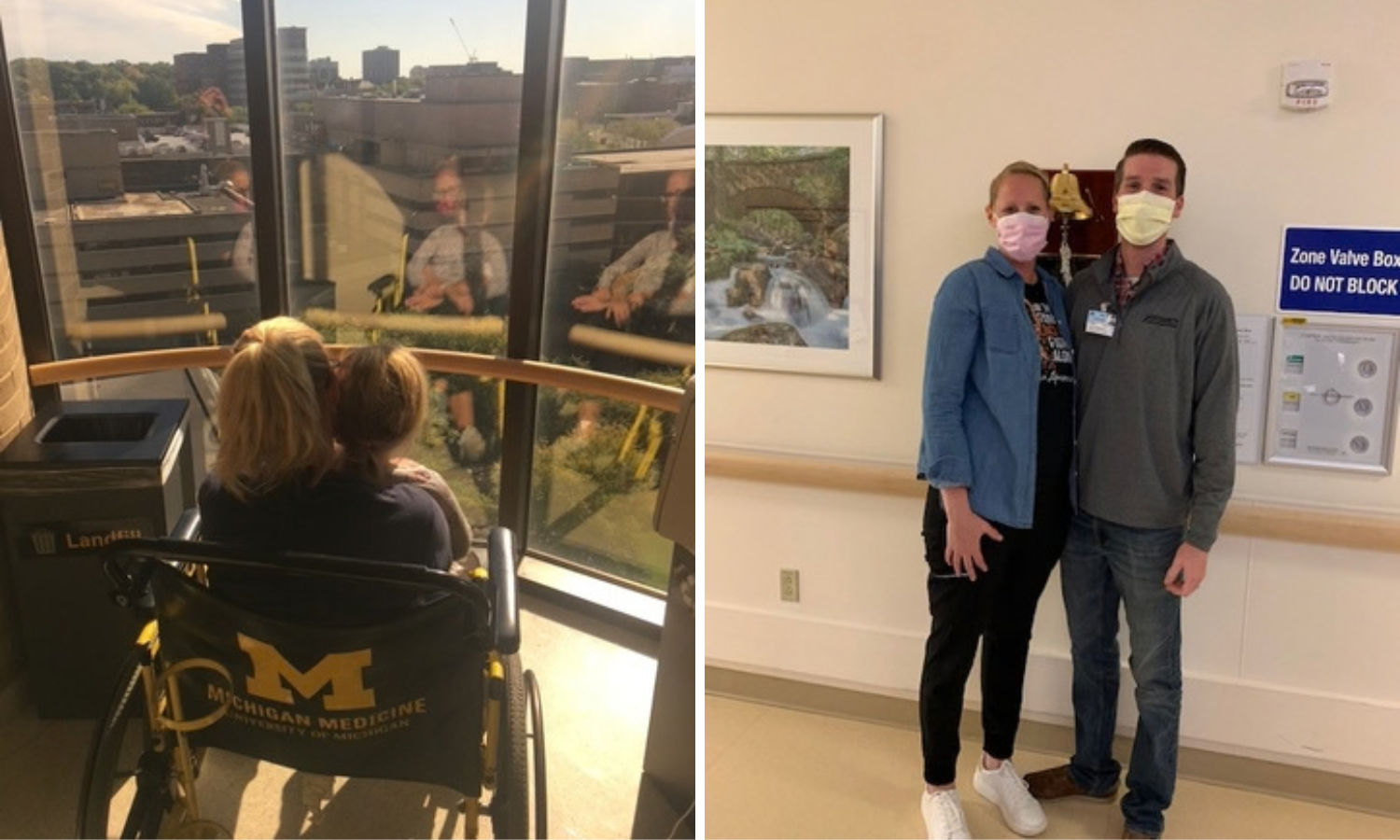 Kristin & Mazy and Kristin & Dan at the University of Michigan Hospital