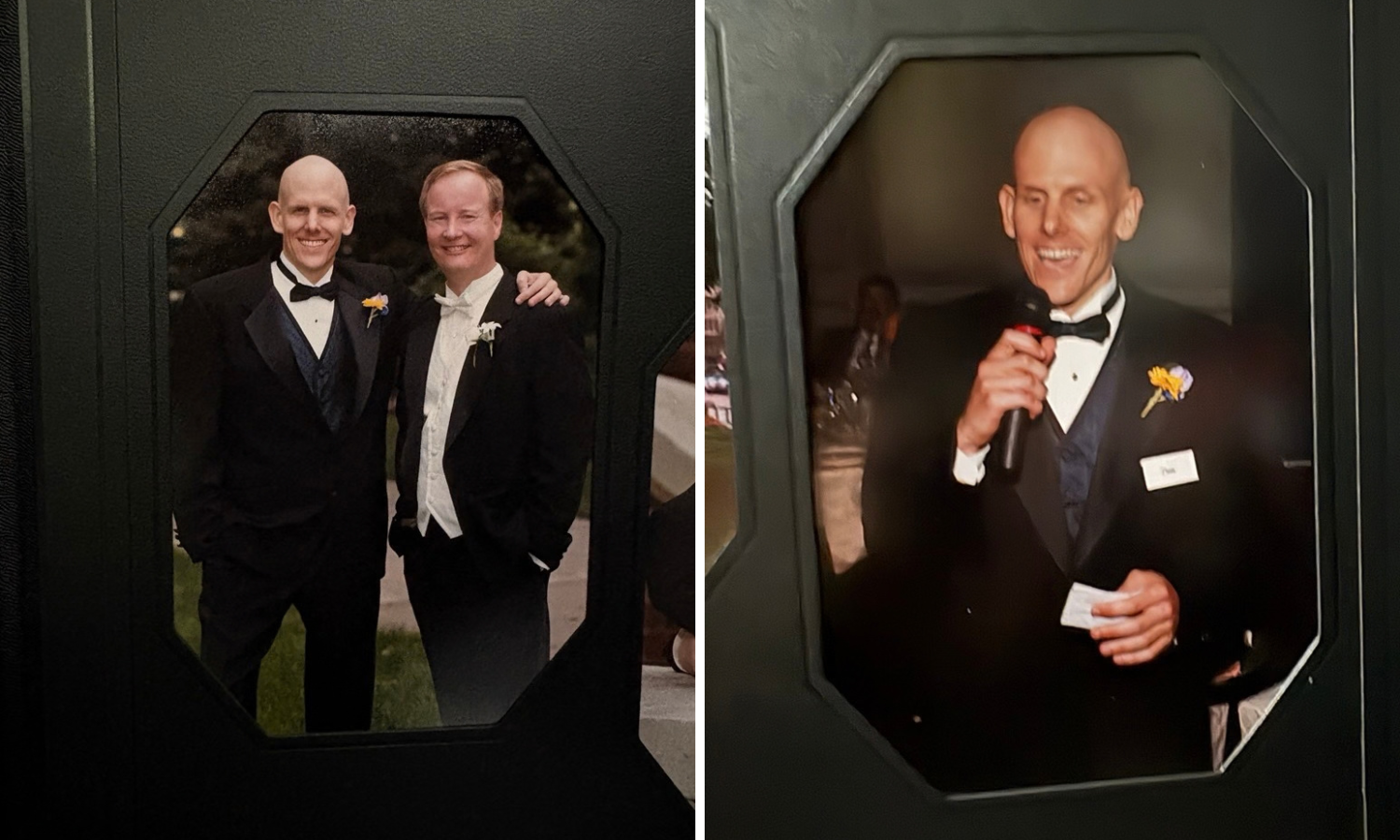 Dan as best man at a friend's wedding