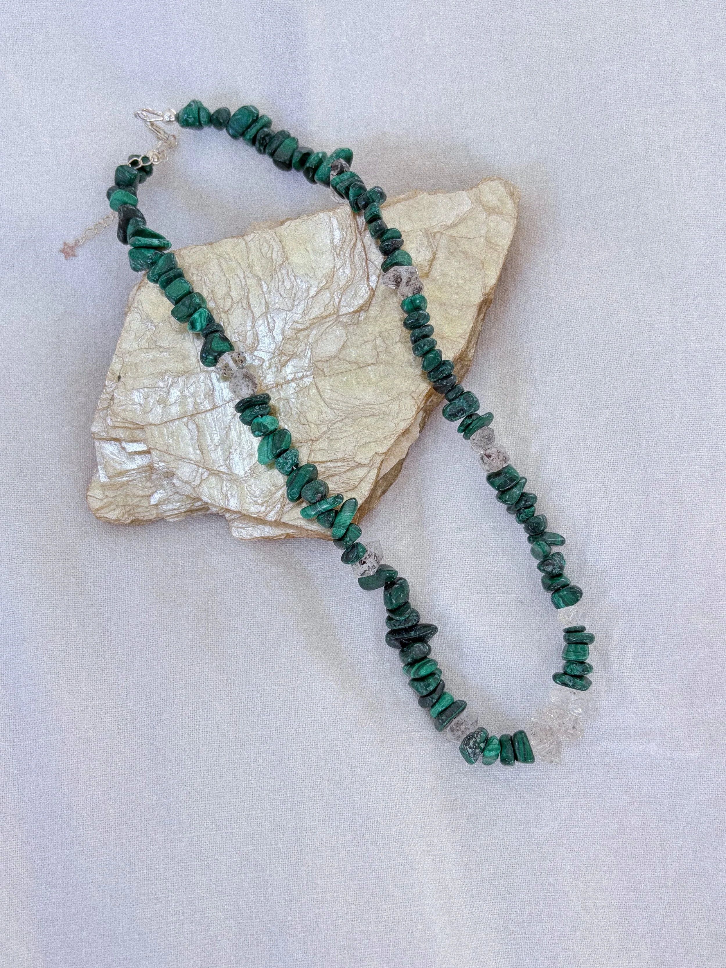 Malachite & Herkimer Diamond