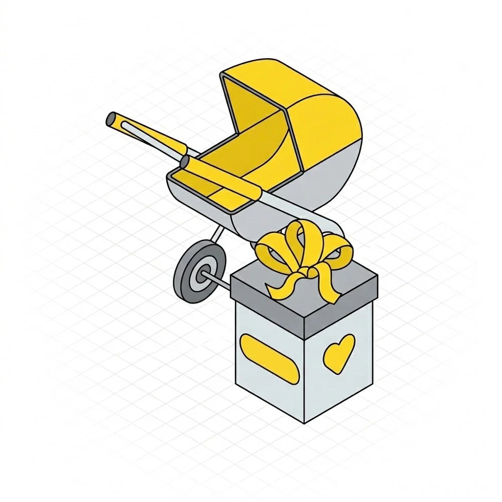 The parenting industry looked at overwhelmed parents and said:
&ldquo;You know what they need? More stuff.&rdquo;
More bins (beige, obviously).
A smarter diaper bag.
A toy system that requires a quarterly audit and a Google Sheet. Meanwhile you&rsquo