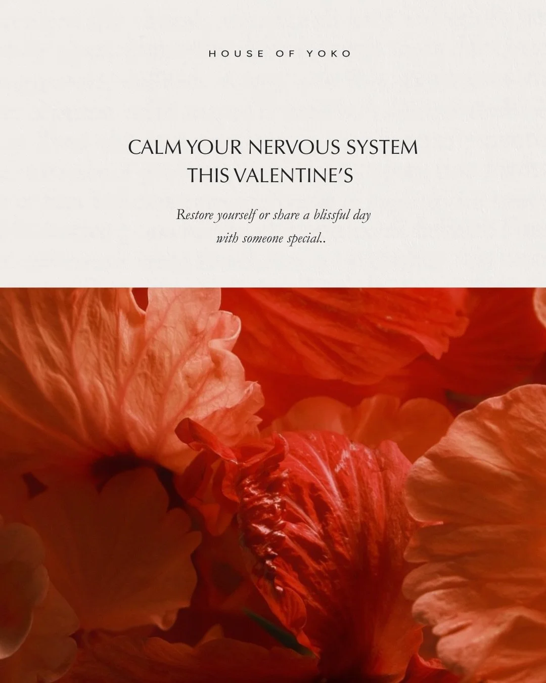 Calm your nervous system this Valentine&rsquo;s ✨   Restore yourself&hellip; or share a blissful day with someone special. Our Valentine&rsquo;s Special is available for a limited time this February.   Book your appointment online via the Valentine&r