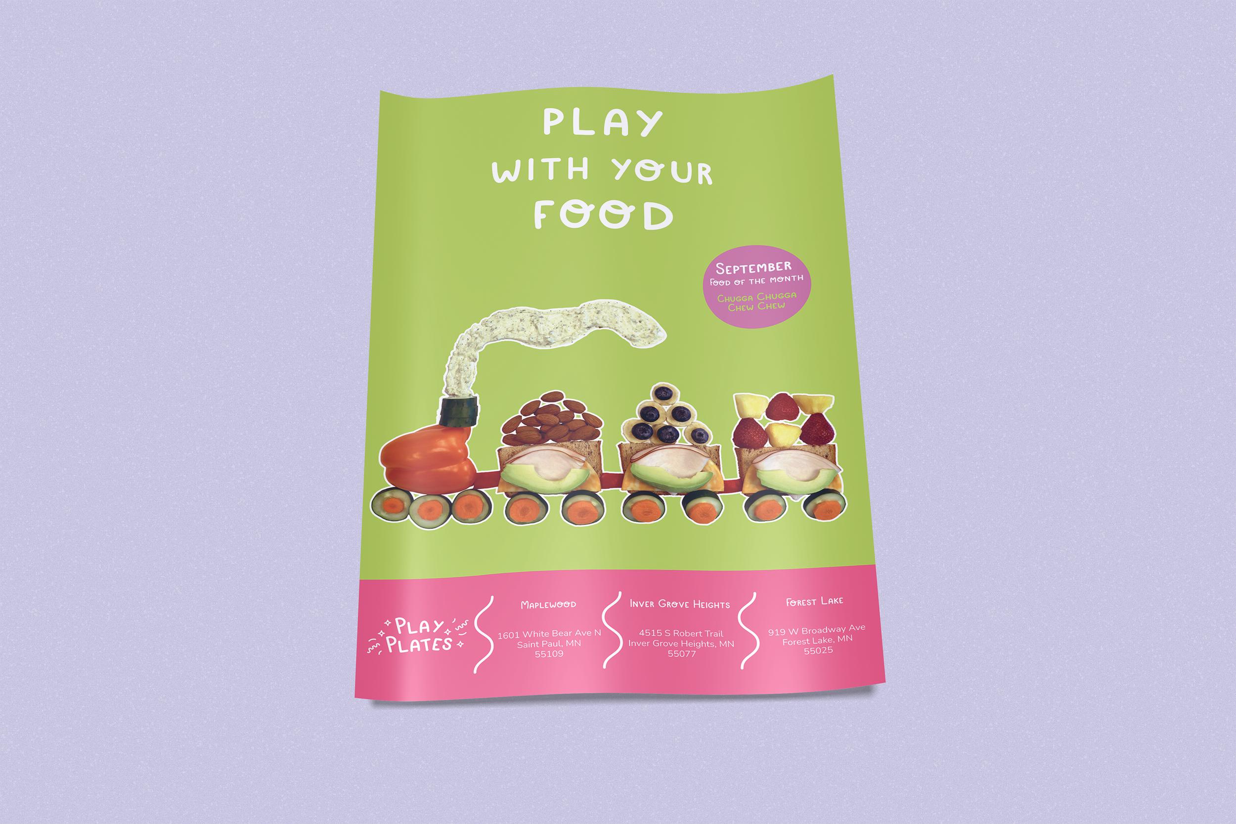 Play Plates Promotional Poster - Train