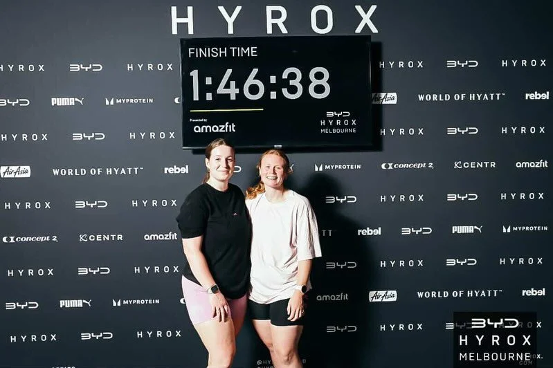 Absolutely stoked on these girls @sarw20 @jamie_2310 @clairegiollo for taking on HYROX.

What started as a gym chat quickly turned into committing to tickets, locking in Sunday sessions, and showing up to every strength &amp; conditioning class.

The