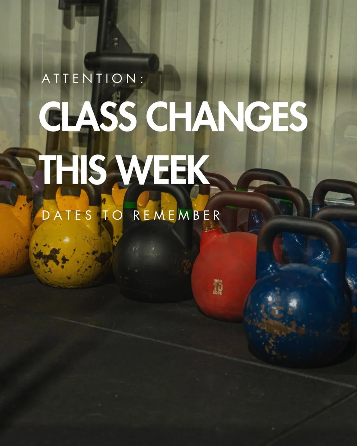 DATES TO REMEMBER 👇

🚫 Saturday 17th
No Pilates

🚫 Monday 19th
No 6:00am Sweat
No 9:30am Strength &amp; Conditioning

✅ Yes 6pm Strength &amp; Conditioning is on! 

Gym access still available as usual 💪
Thanks for understanding, legends.

#headst