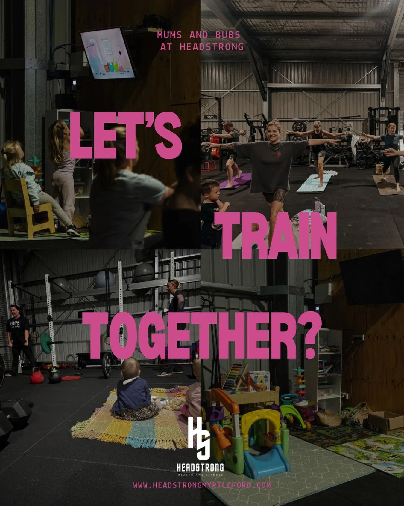 MUMS &amp; BUBS AT HEADSTRONG 💗
Did you know all of our 9:30am classes are kid friendly?
That includes both Pilates and Strength &amp; Conditioning. 

We know how hard it can be to find time for yourself as a mum, so we&rsquo;ve created a supportive