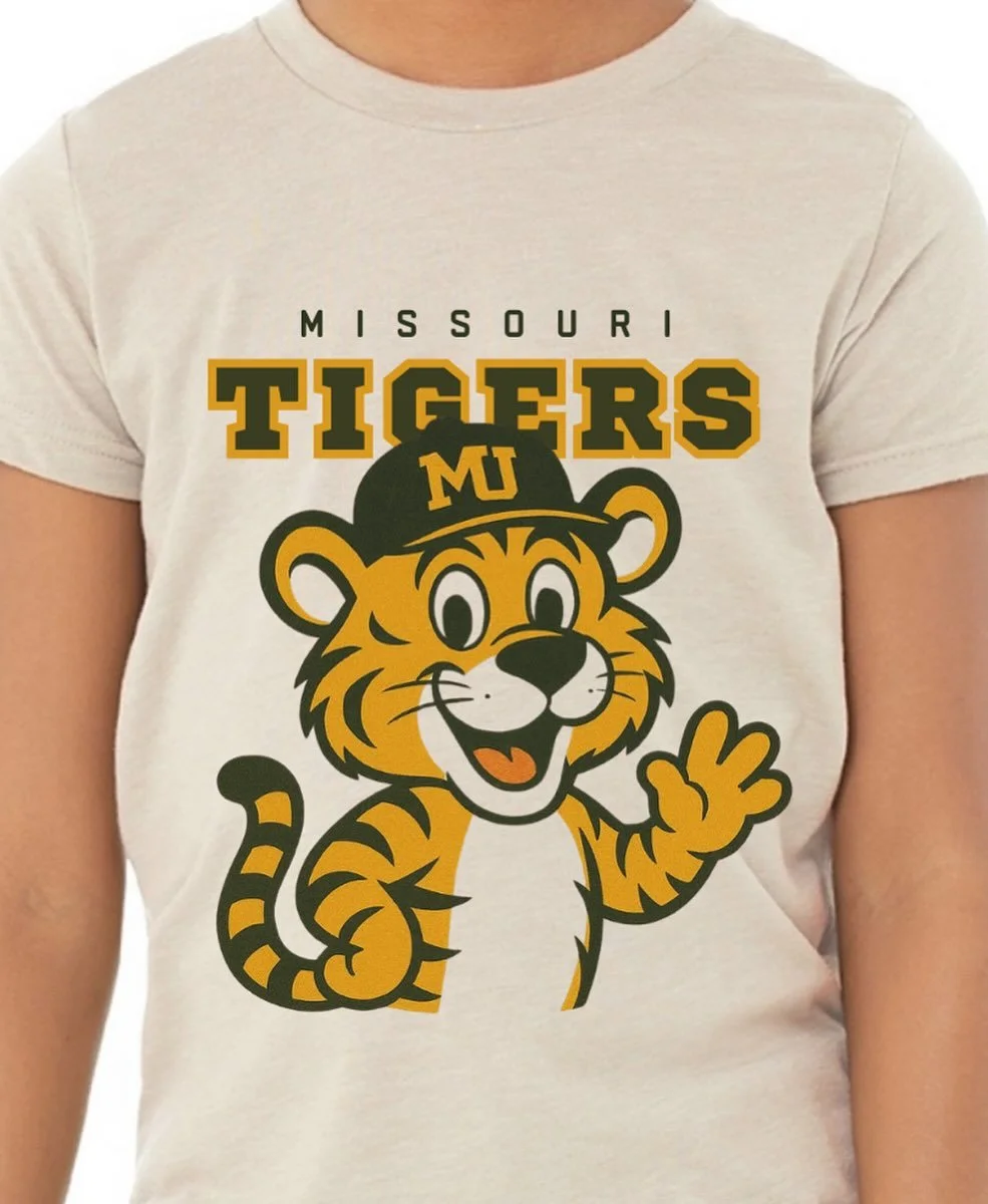 🐯TIGER TEES🐯 PRE ORDER BY 9/16! This tee will be printed on a Bella canvas jersey tee. Sizes available: 2T, 3T, 4T, 5T, YS, YM, YL, YXL. DM your size and if you want porch pickup in Brookside or shipping. $25.
