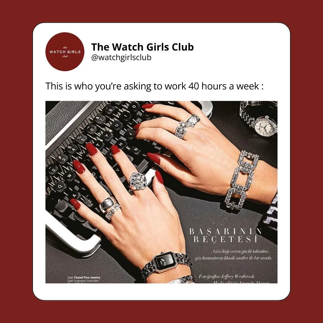 A day in the life of a #WatchGirly in the office 💼
Comment below which one is so you!

#WatchGirlsClub #WatchStyle #OfficeLife #WorkVibes #WatchGirls #watchmemes #watchcollector #watchcollection #ladieswatches