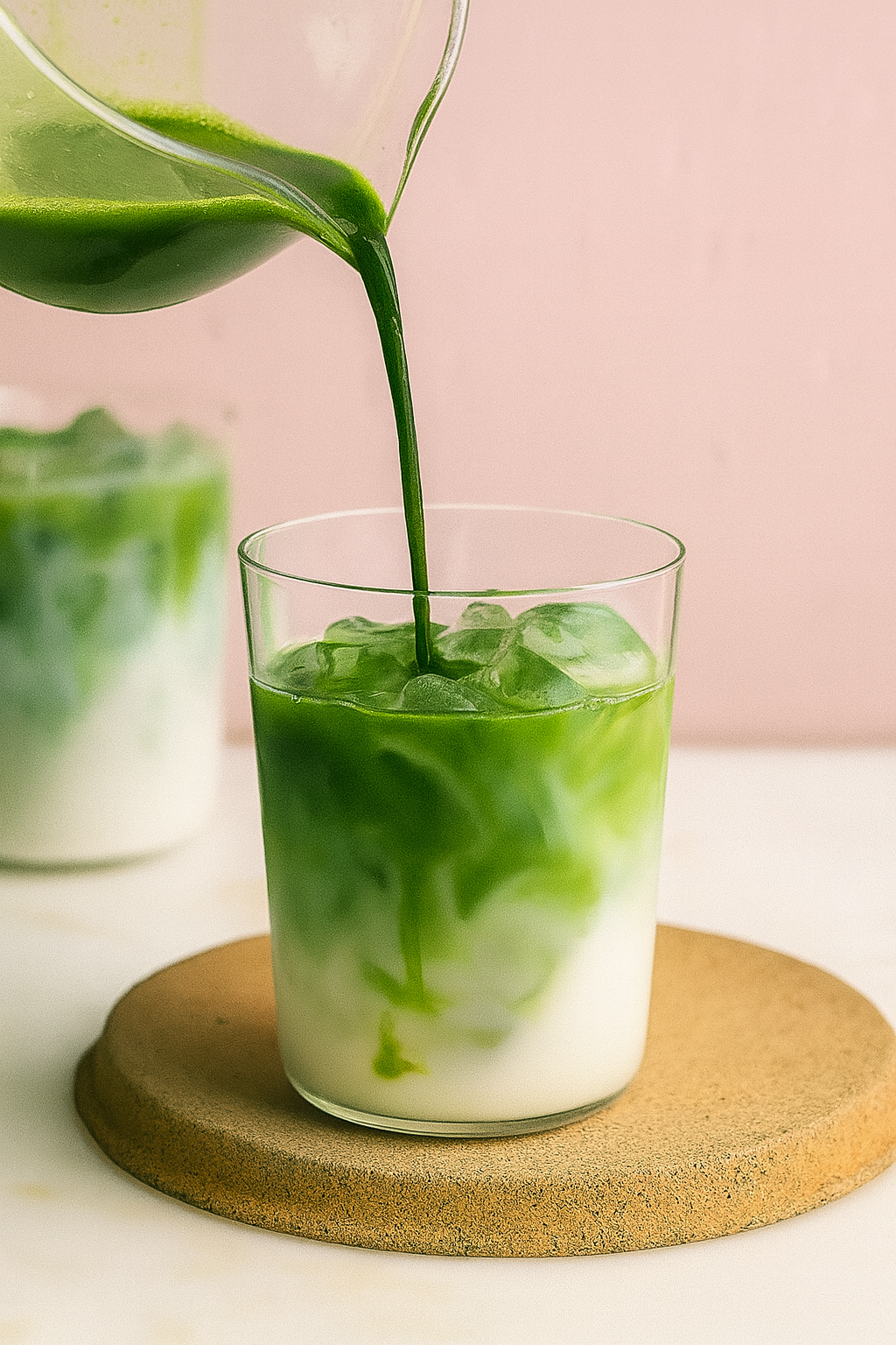 A matcha latte blends smooth matcha with creamy milk for a rich, comforting drink. It’s vibrant, velvety, and perfectly balanced — a modern favourite for matcha lovers.