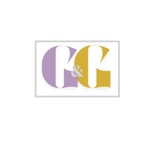 Stylized letters 'G' and 'C' in purple and gold with a small smiley face, inside a rectangular frame on a black background.