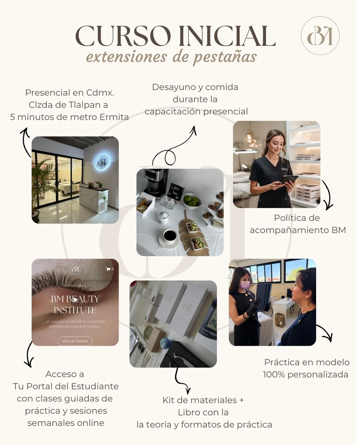 Formarte como lashista no se trata s&oacute;lo de aprender una t&eacute;cnica.Se trata de c&oacute;mo, con qui&eacute;n y bajo qu&eacute; criterios eliges hacerlo. ✍🏼

En BM Beauty Institute creemos en una formaci&oacute;n consciente, estructurada y