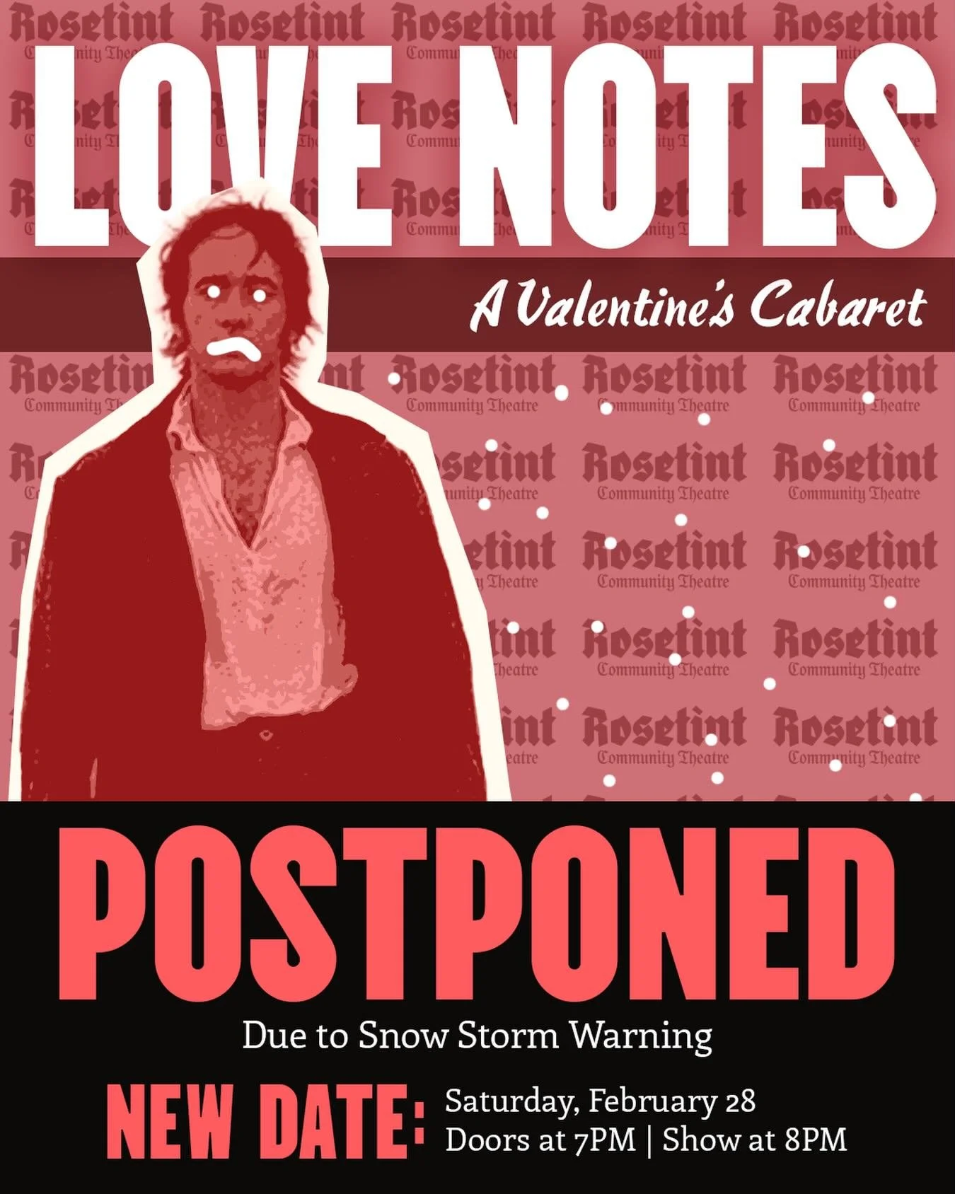 ❄️ Due to a snow storm warning, LOVE NOTES has unfortunately been postponed.

Our new performance date is Saturday, February 28 (Doors at 7PM, Show at 8PM) at East Rock Market.

All ticket holders will be receiving an email from us shortly with the o