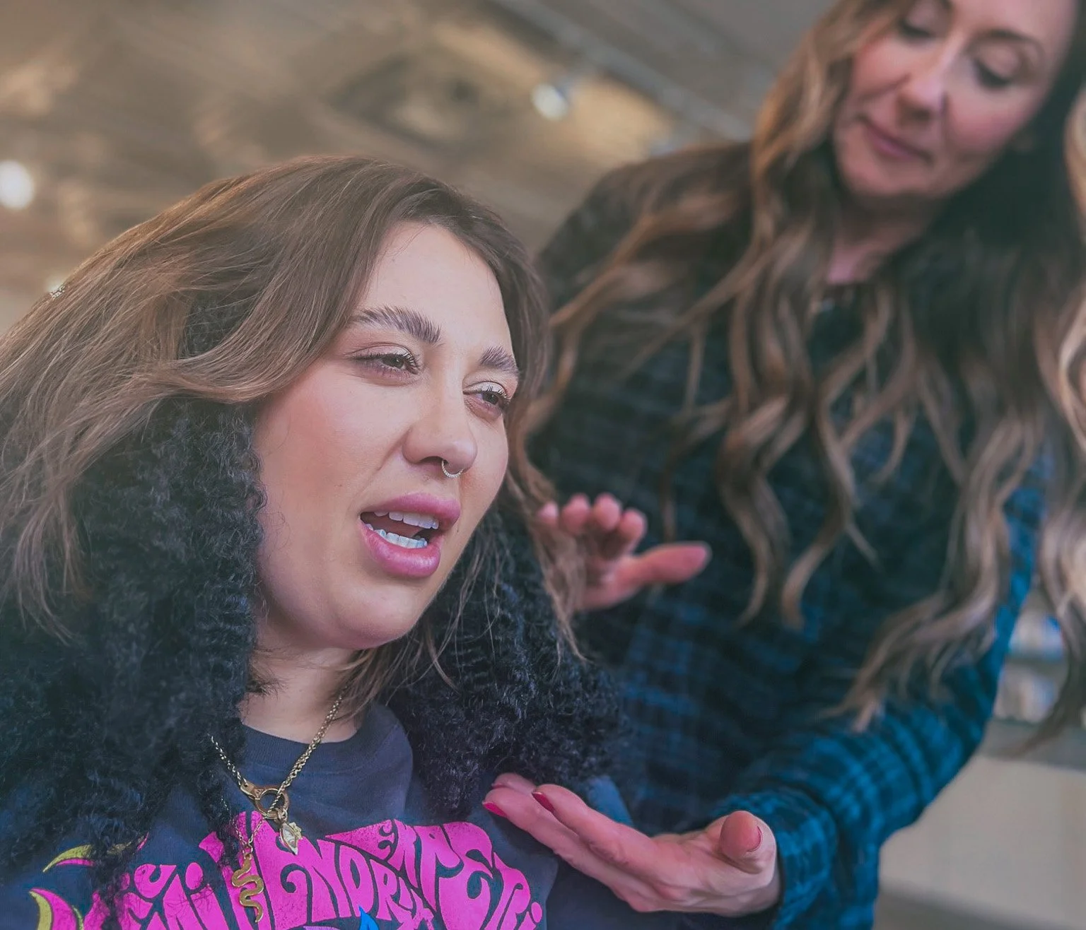 A salon guest explains why they're unhappy after their hair appointment.