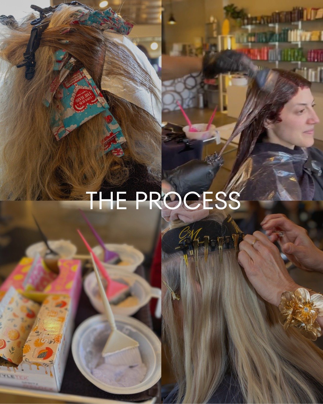 The work behind the results. Foils, bowls, brushes, and a lot of intention - that's what goes into every service at Starling. The process looks different every time because every head of hair is different. The result is always something you'll love w