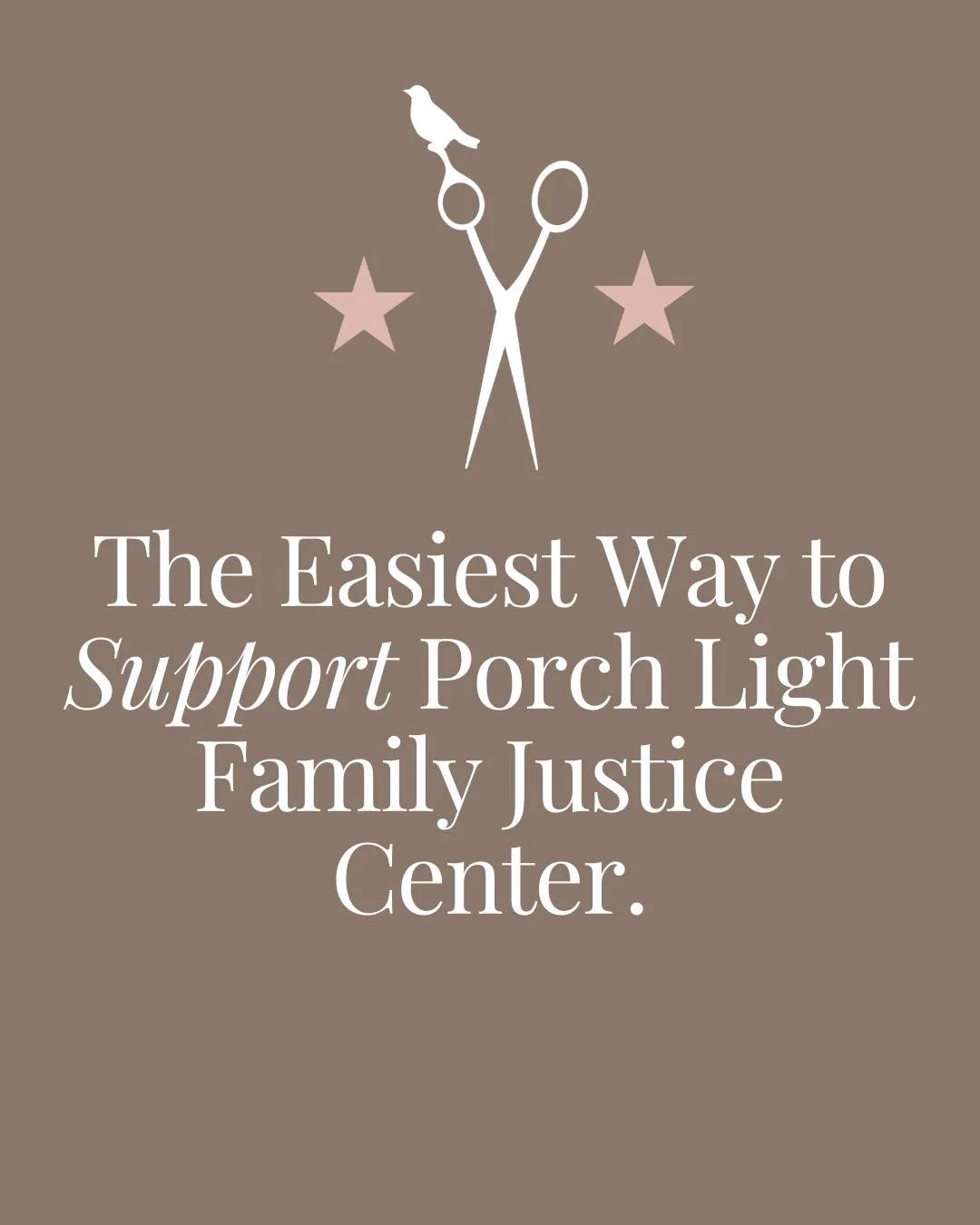 You can support a local family justice center without spending an extra dime. Porch Light is our charity partner here in Denver, and King Soopers donates to them every quarter just for linking your account. Log in on a computer, open Community Reward