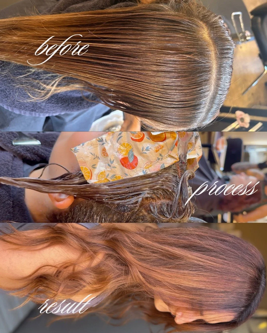 Same length, completely different hair. Megan kept the cut and changed everything else, adding the depth and shine that makes fine hair read full and healthy. Color does half the work a cut usually gets credit for. Book color with Megan at Starling.