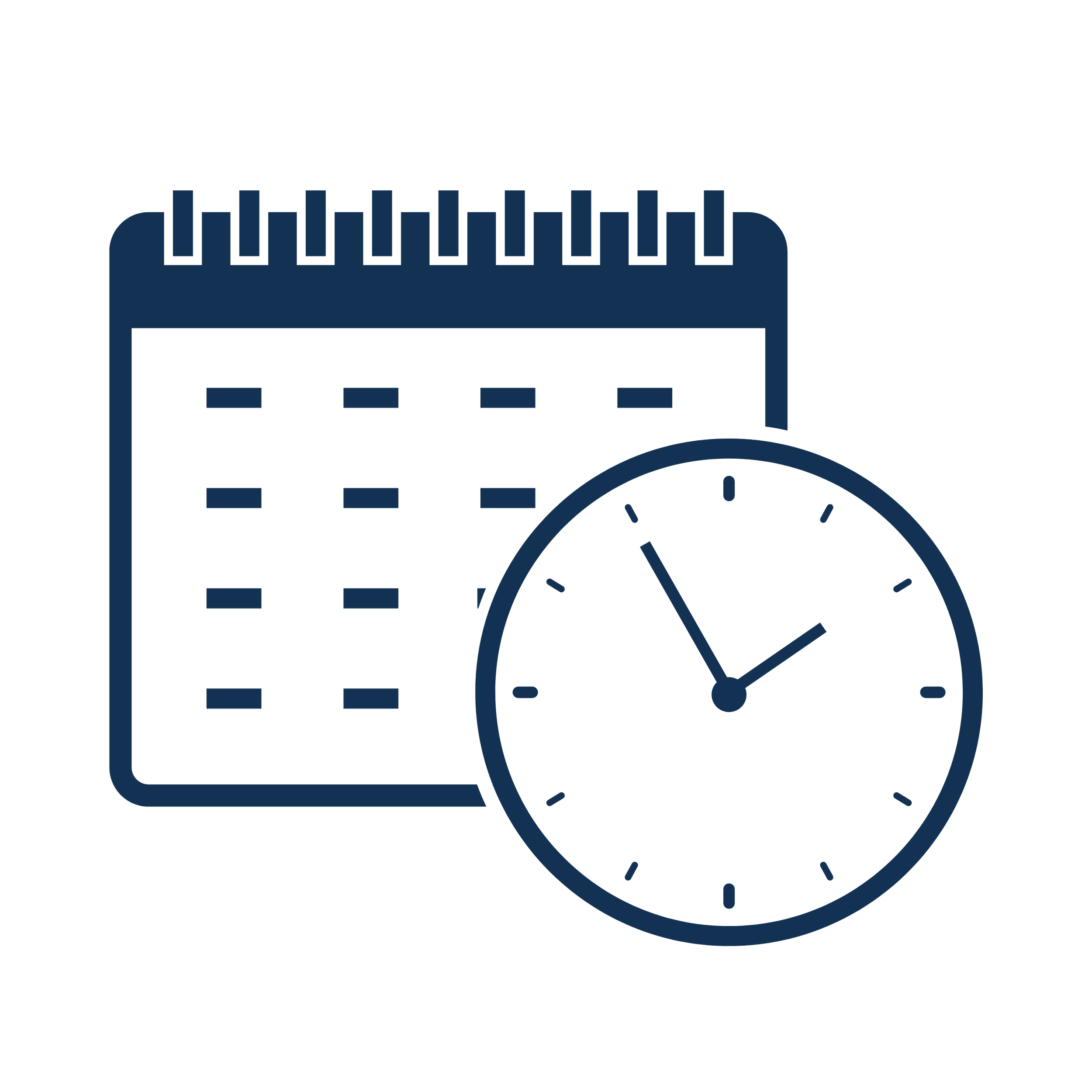 Calendar and clock icons indicating scheduling or appointment time.