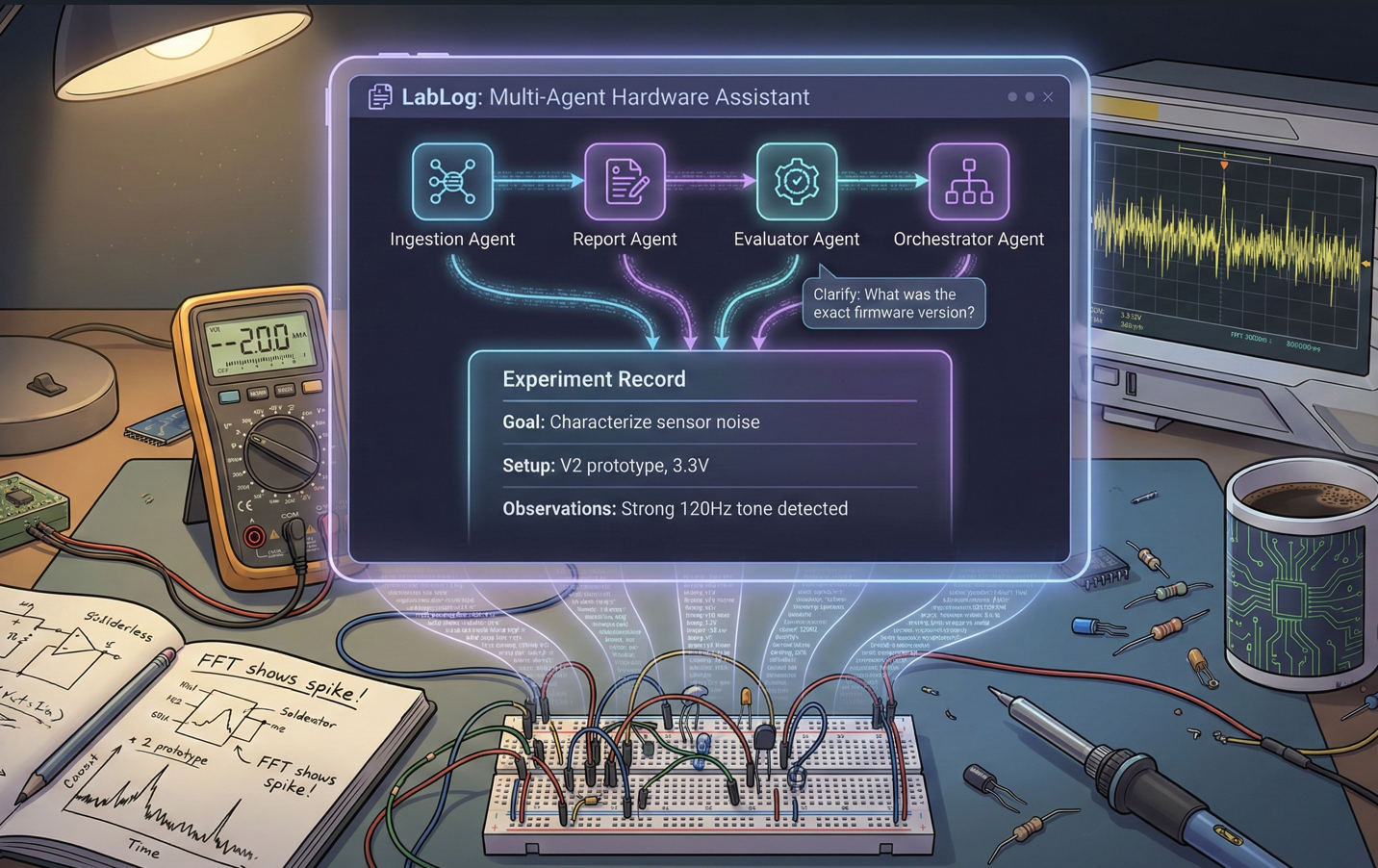 LabLog: A Structured Assistant for Experimental Notes