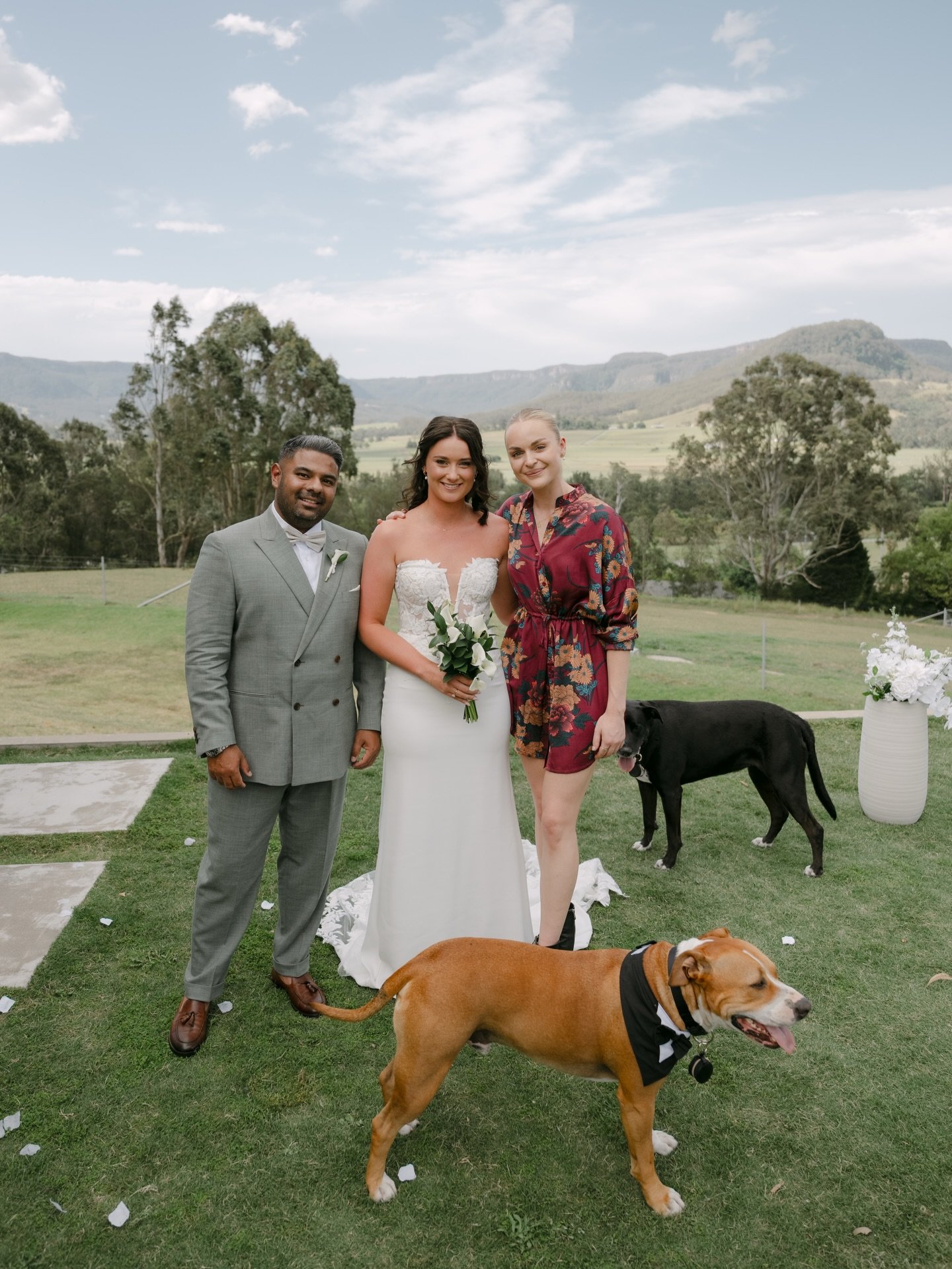Rolling hills. Quiet countryside air.
Their puppies walking the rings down the aisle like it was the most natural thing in the world.

Chloe &amp; Murali chose to be surrounded by their closest people and nothing else mattered. Just intention and lov
