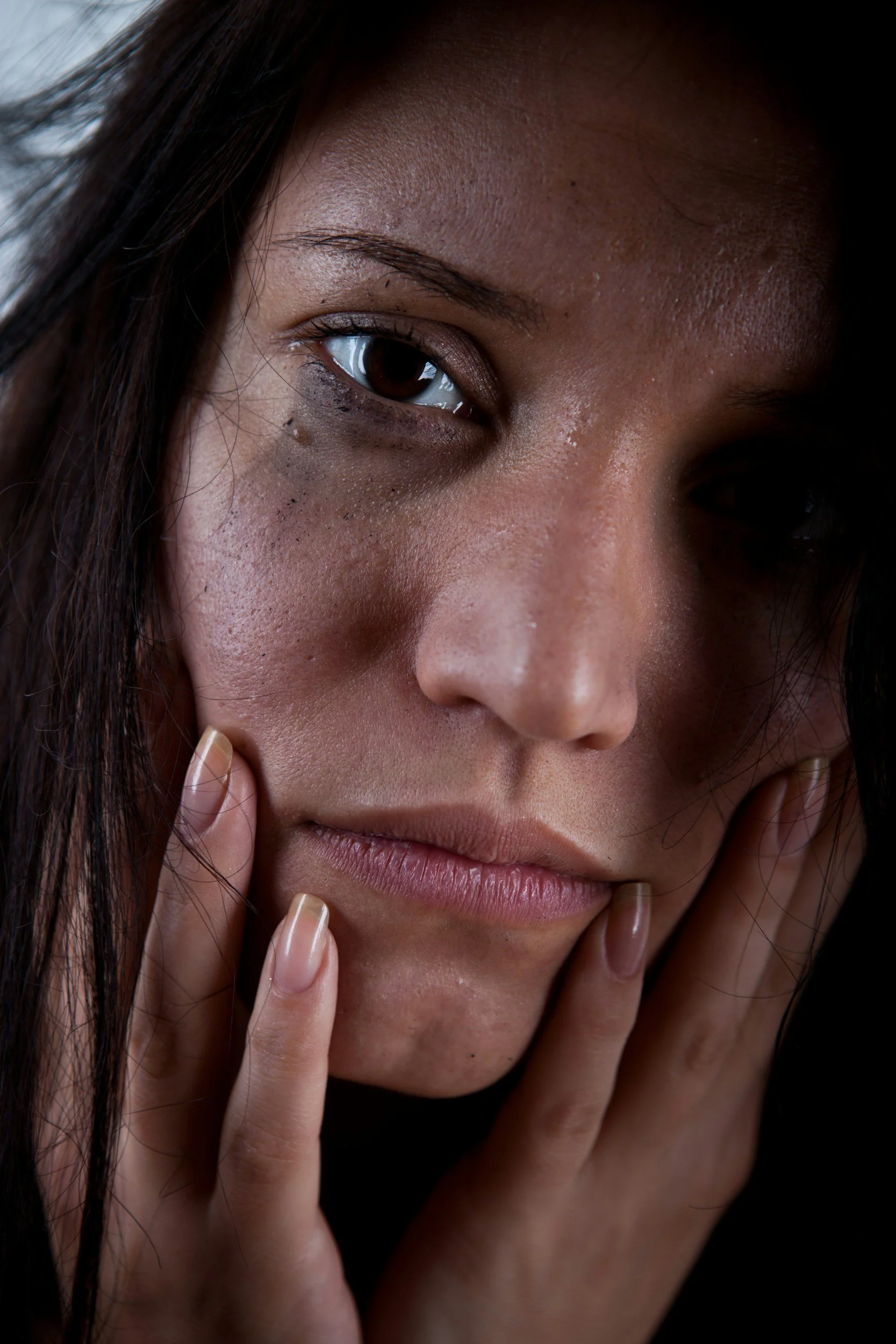 Close-up portrait of a woman reflecting emotional pain, recovery, and healing after narcissistic abuse.