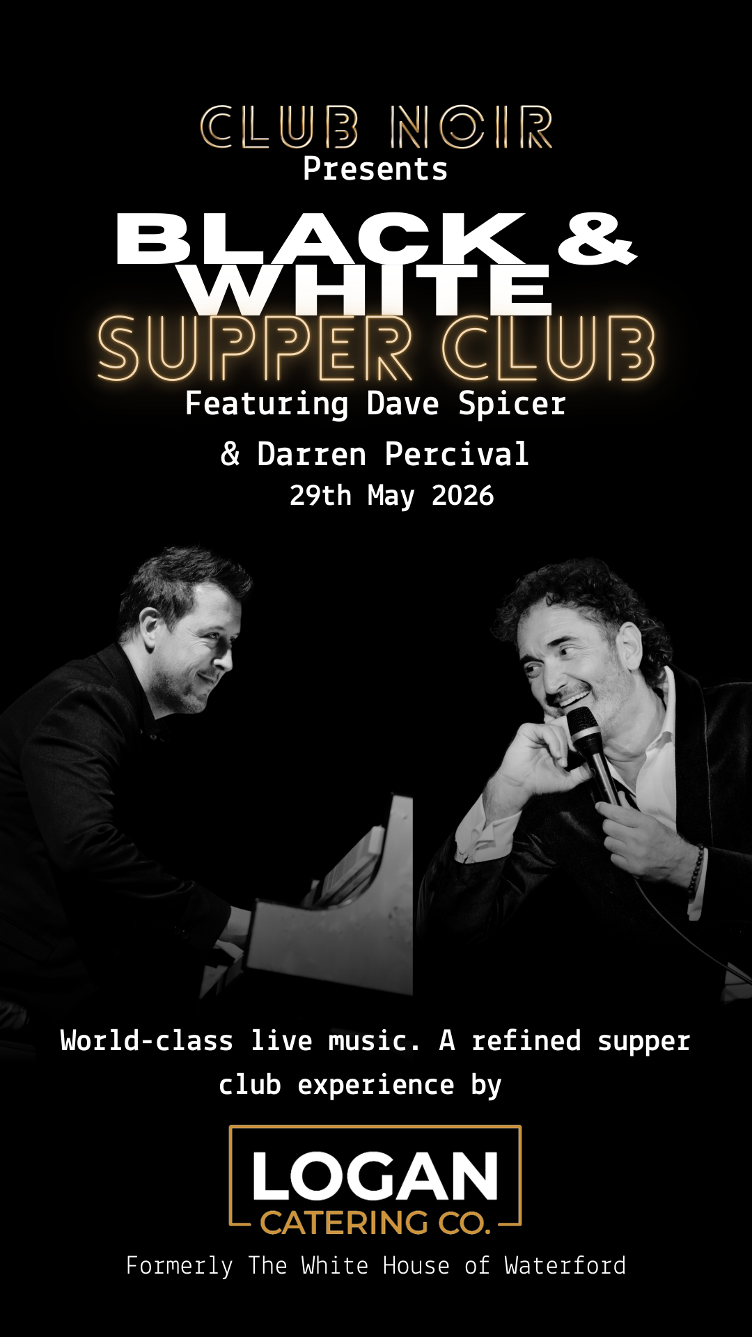 Black and White Supper Club event at Club Noir Logan