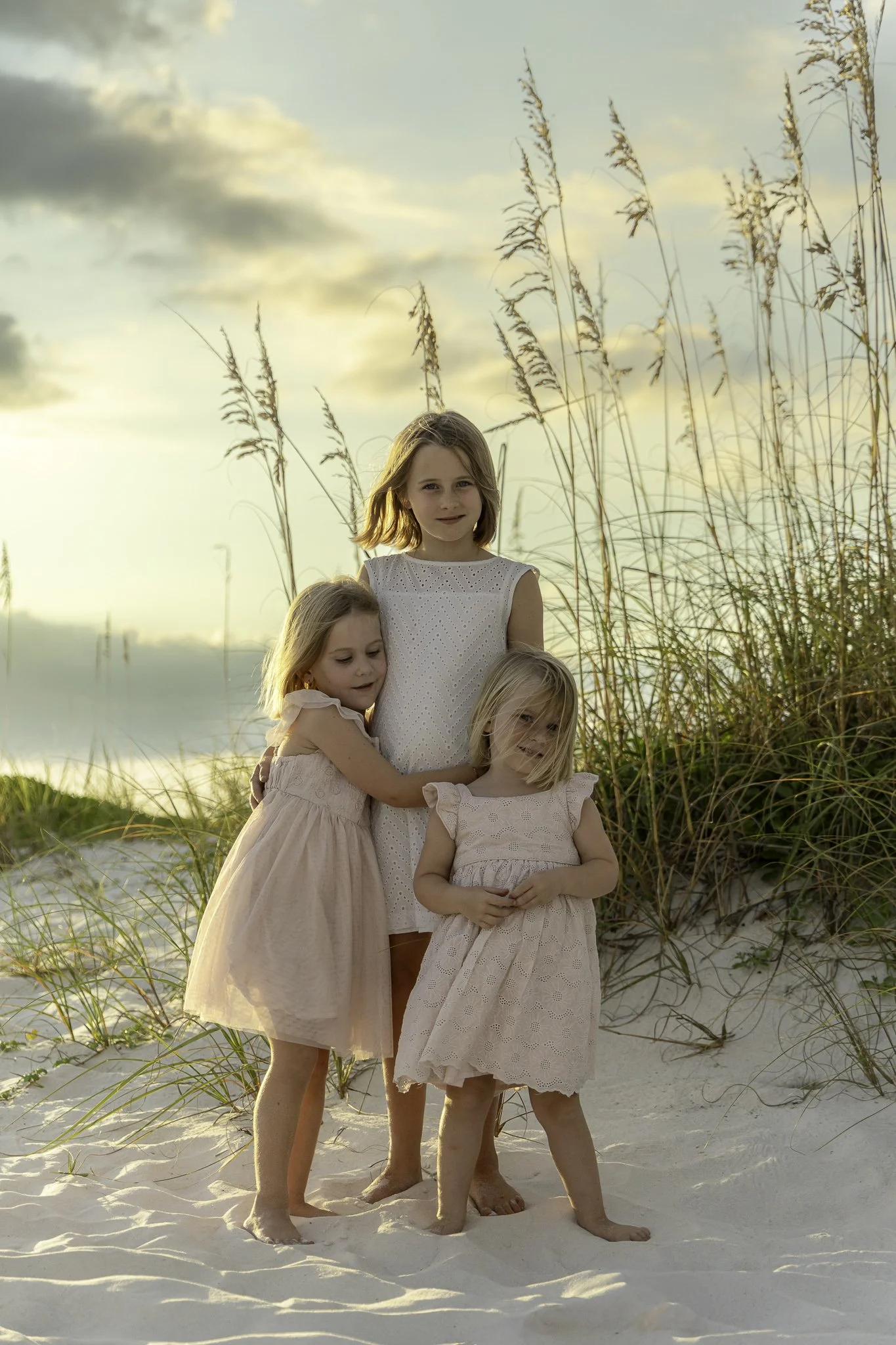 Pensacola Beach Family Photography| Golden Hour Sister Session on Florida’s Emerald Coast
