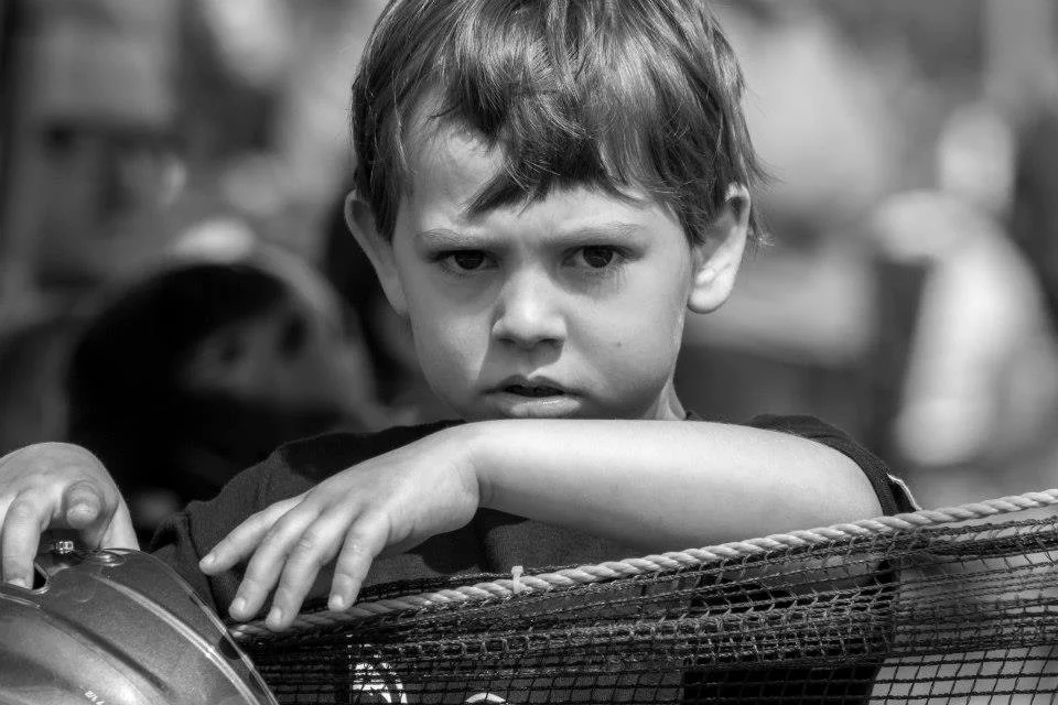 I don't want to go back to the outfield child in B&amp;W