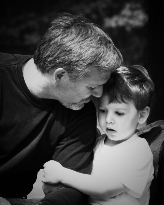 The love of father &amp; son in B&amp;W