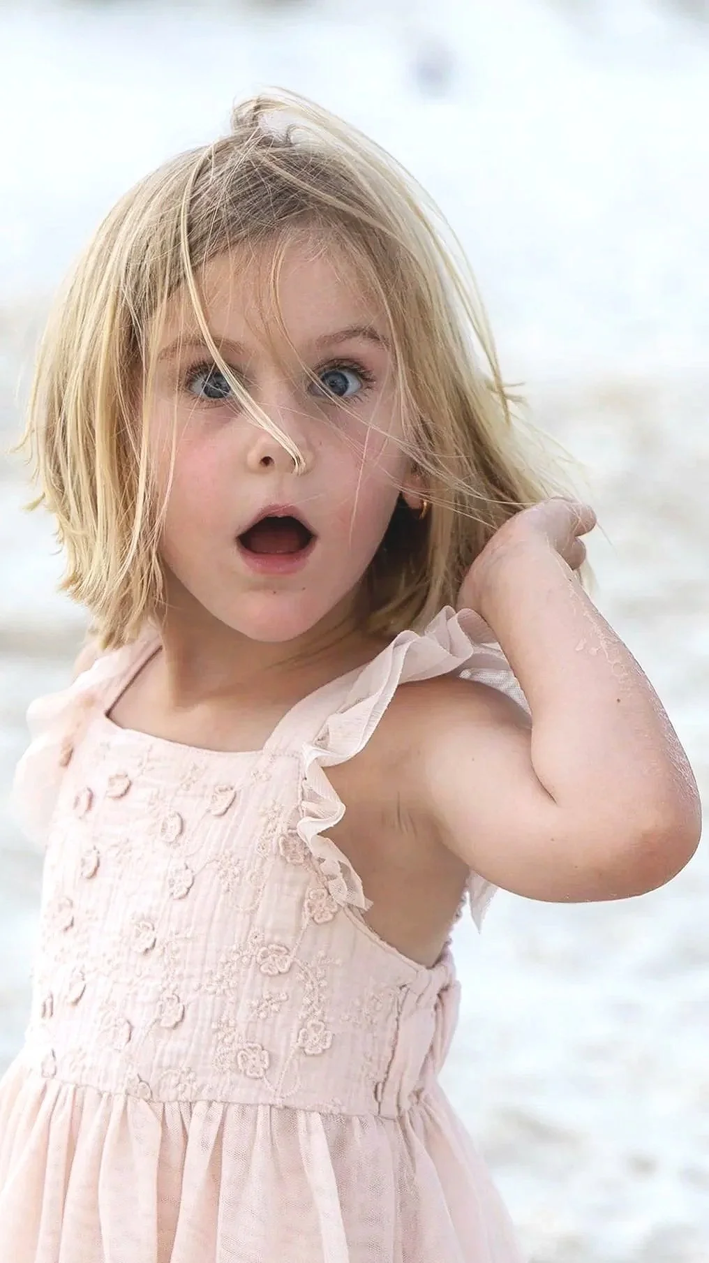Surprised Candid Sunset Portrait on Pensacola Beach