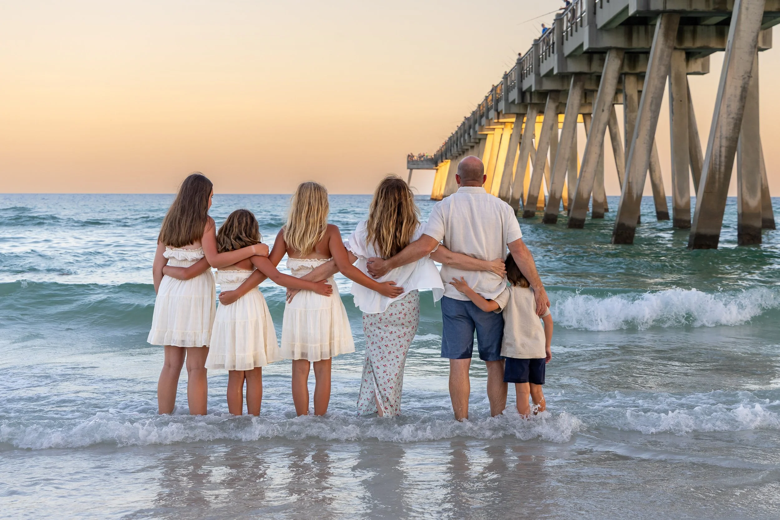 Loving family beach portrait Navarre Beach FL