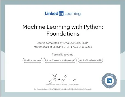 Machine Learning with Python: Foundations