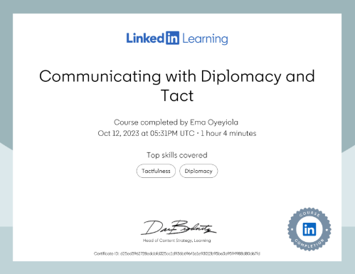 Communicating with Diplomacy and Tact