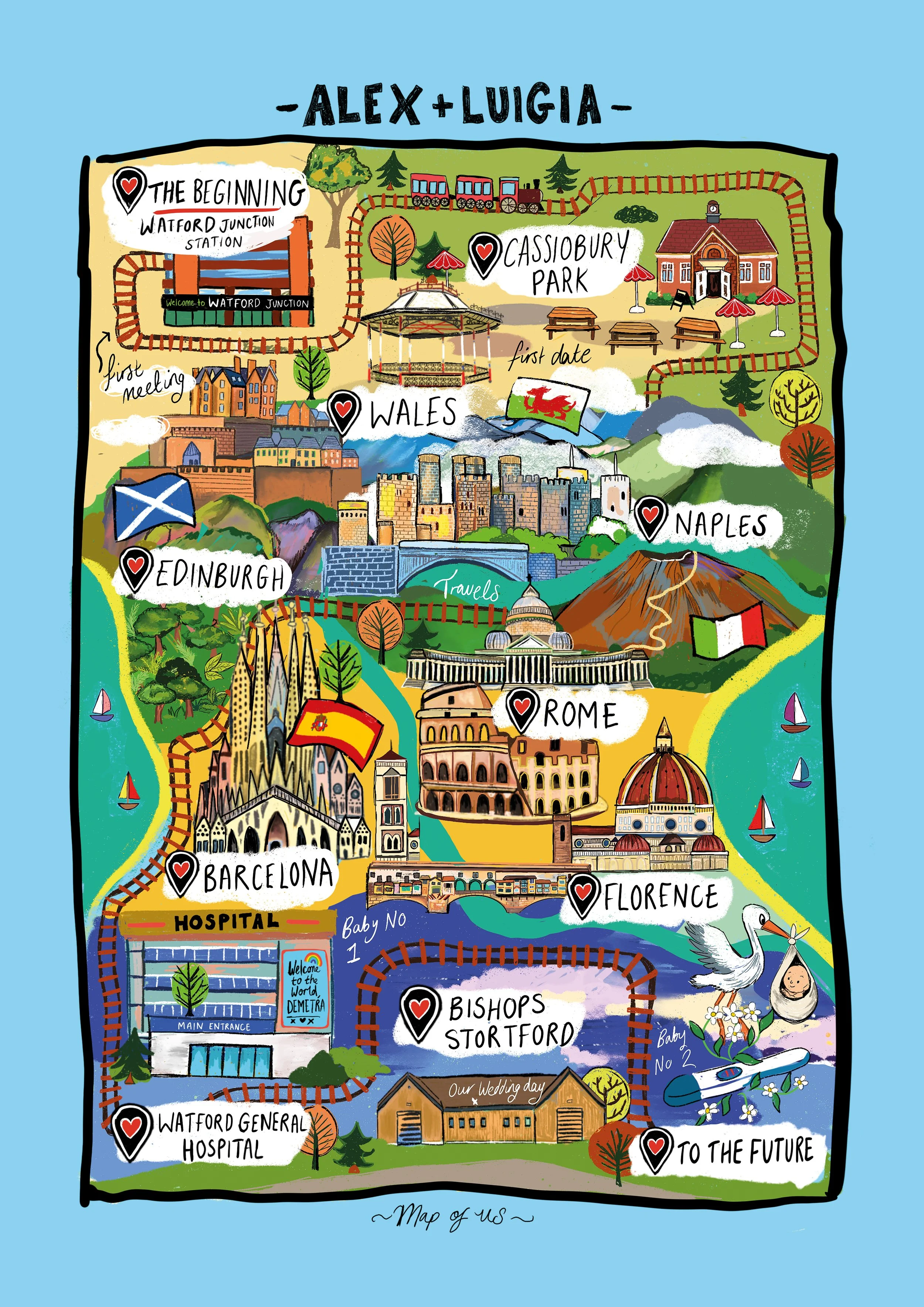 Map of us - 10 locations