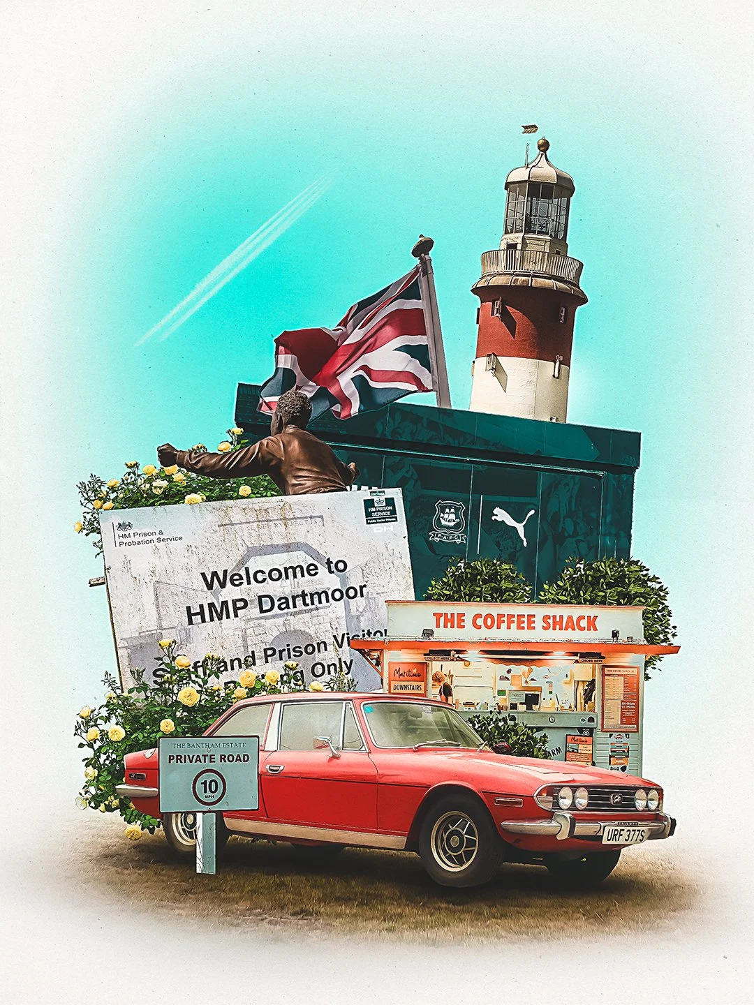 Collage art created using photoshop