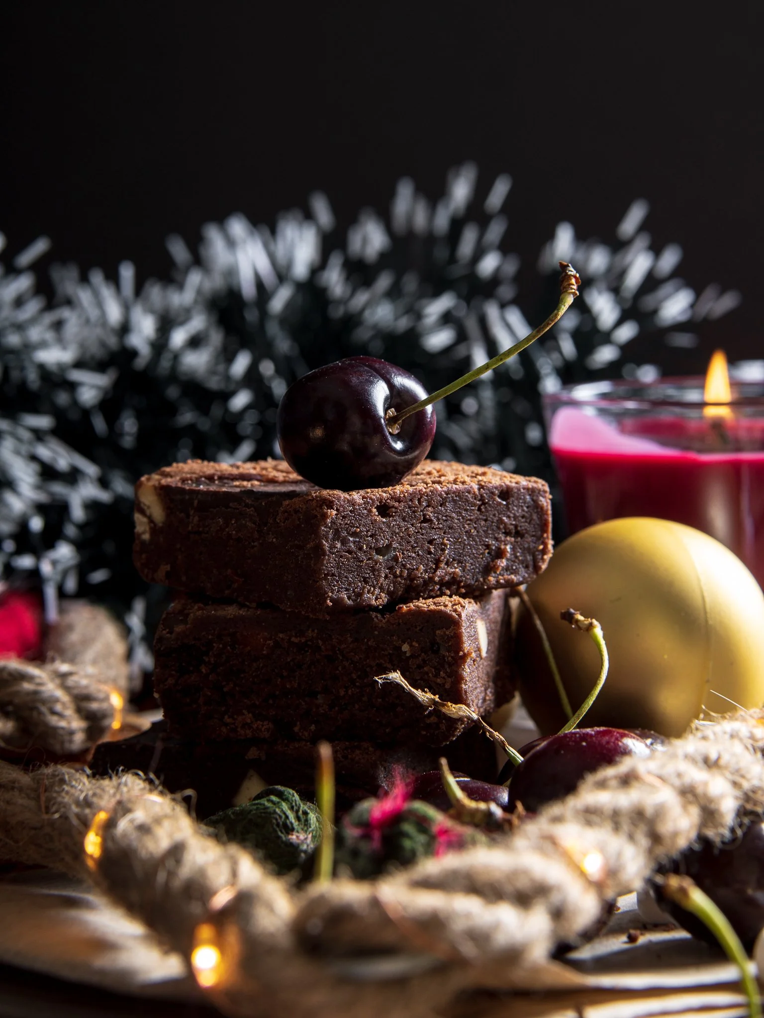 Dark and moody Christmas photography
