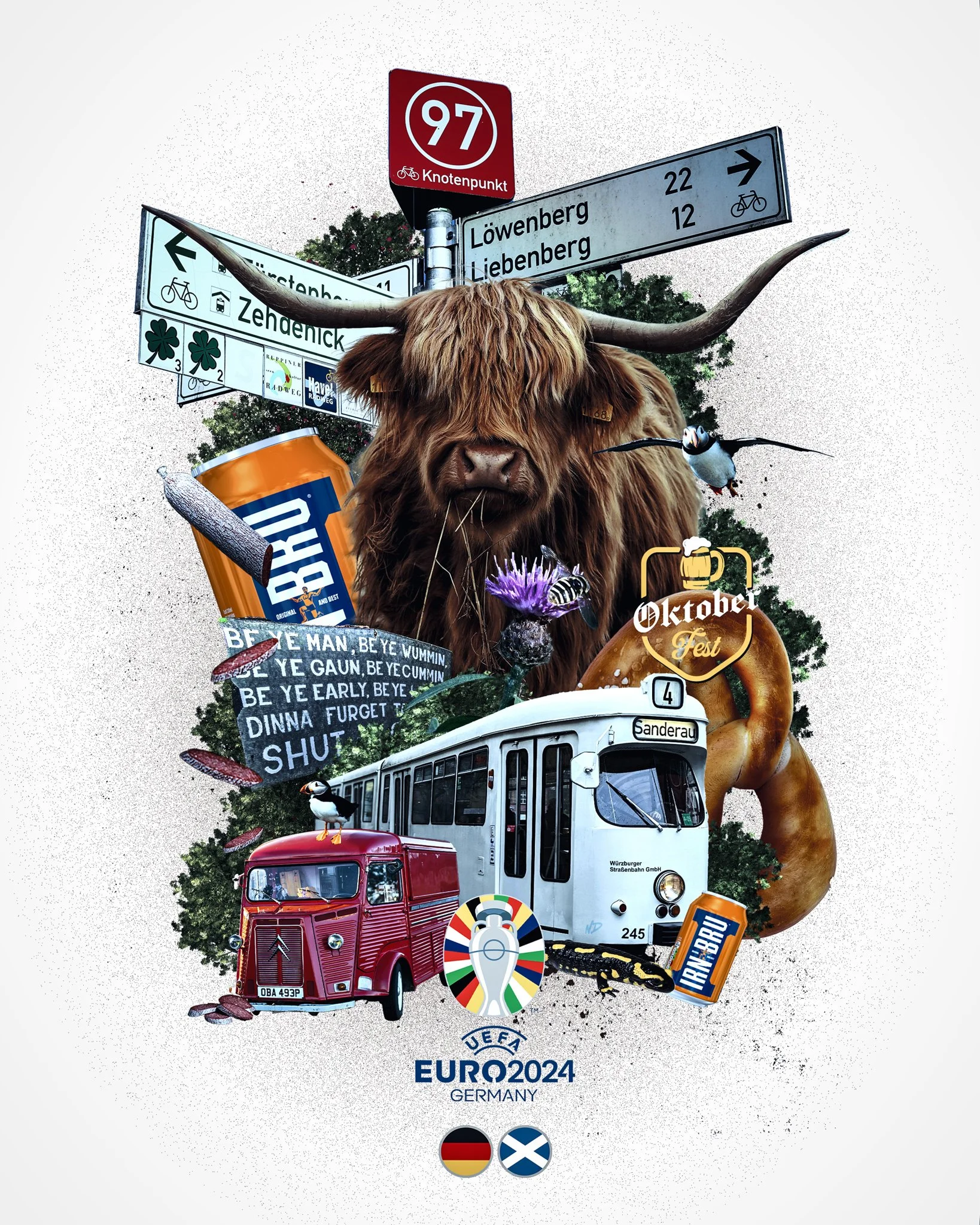 Collage art created using photoshop from Euro 2004