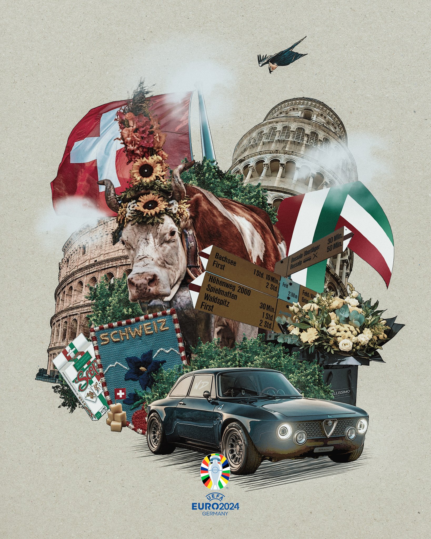 Collage art created using photoshop from Euro 2004