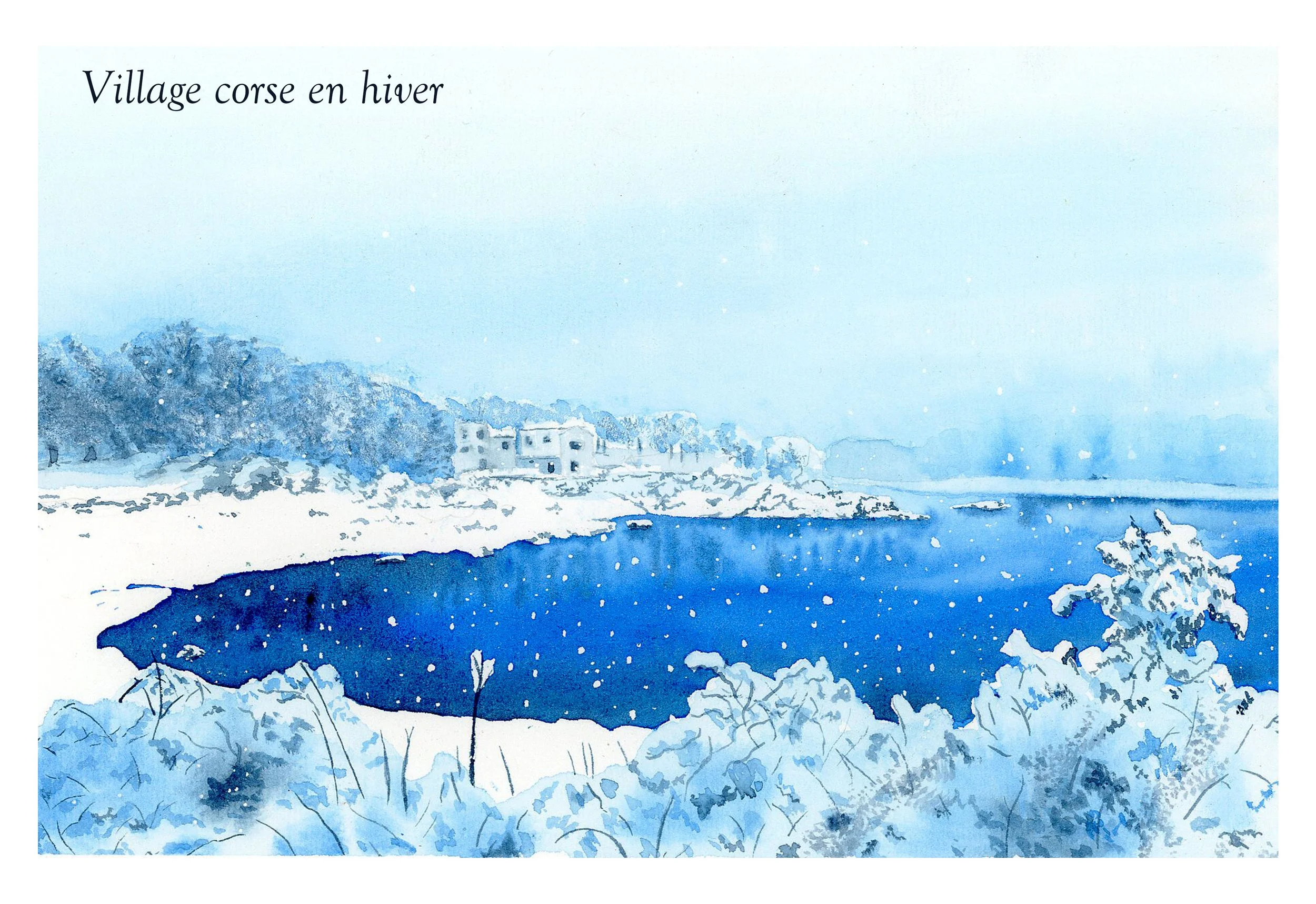 Village corse en hiver