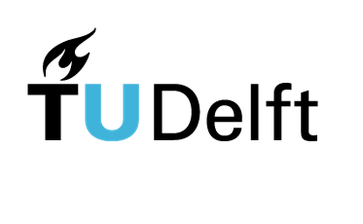 The TUDelft logo with a blue letter 'U' 