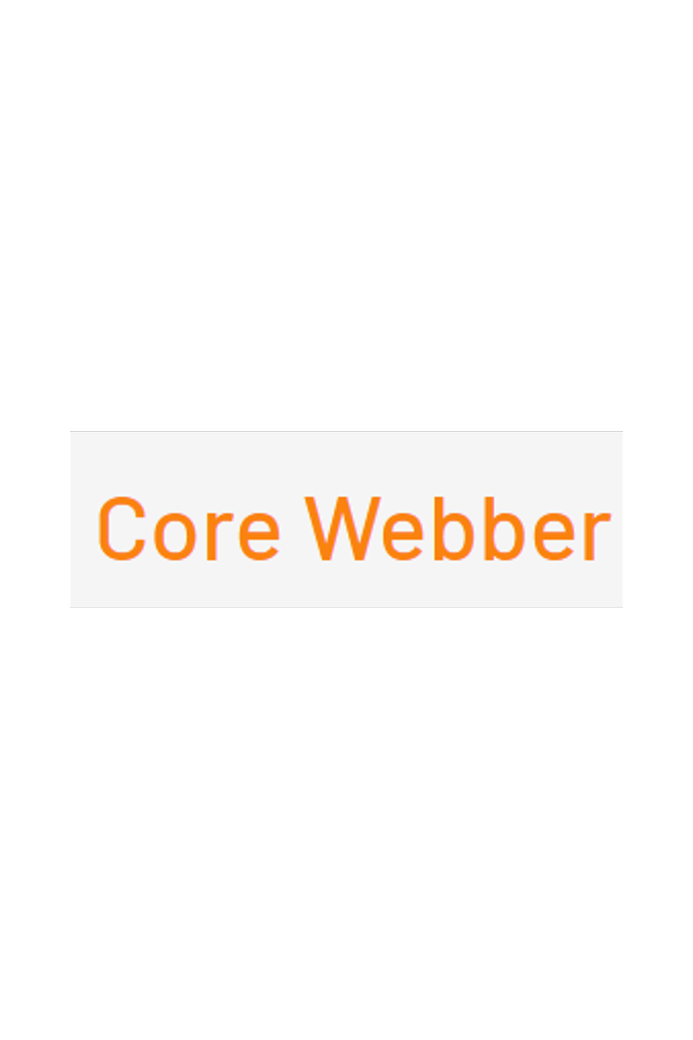 Image of the name 'Core Webber' in orange text on a white background.