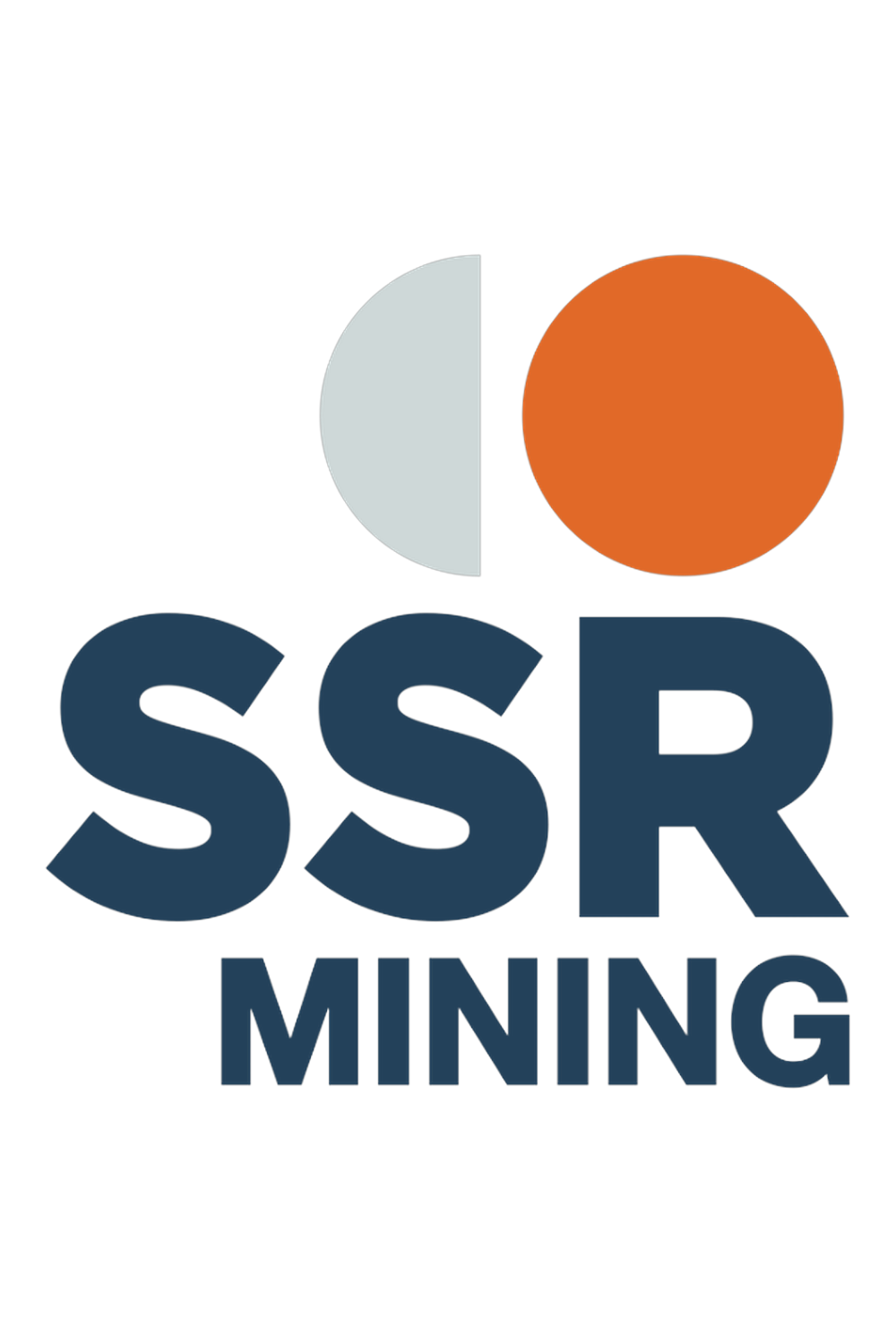 SSR Mining logo with circular pie-chart icon and multicolour segments, illustrating a gold producer using data-driven tools such as InSAR for risk management.
