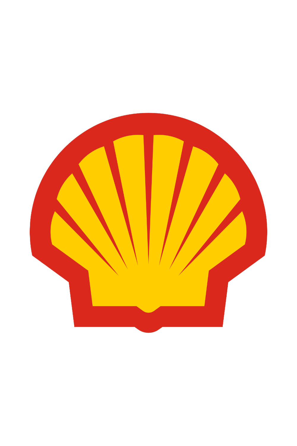 Shell logo with yellow and red colors on a black background