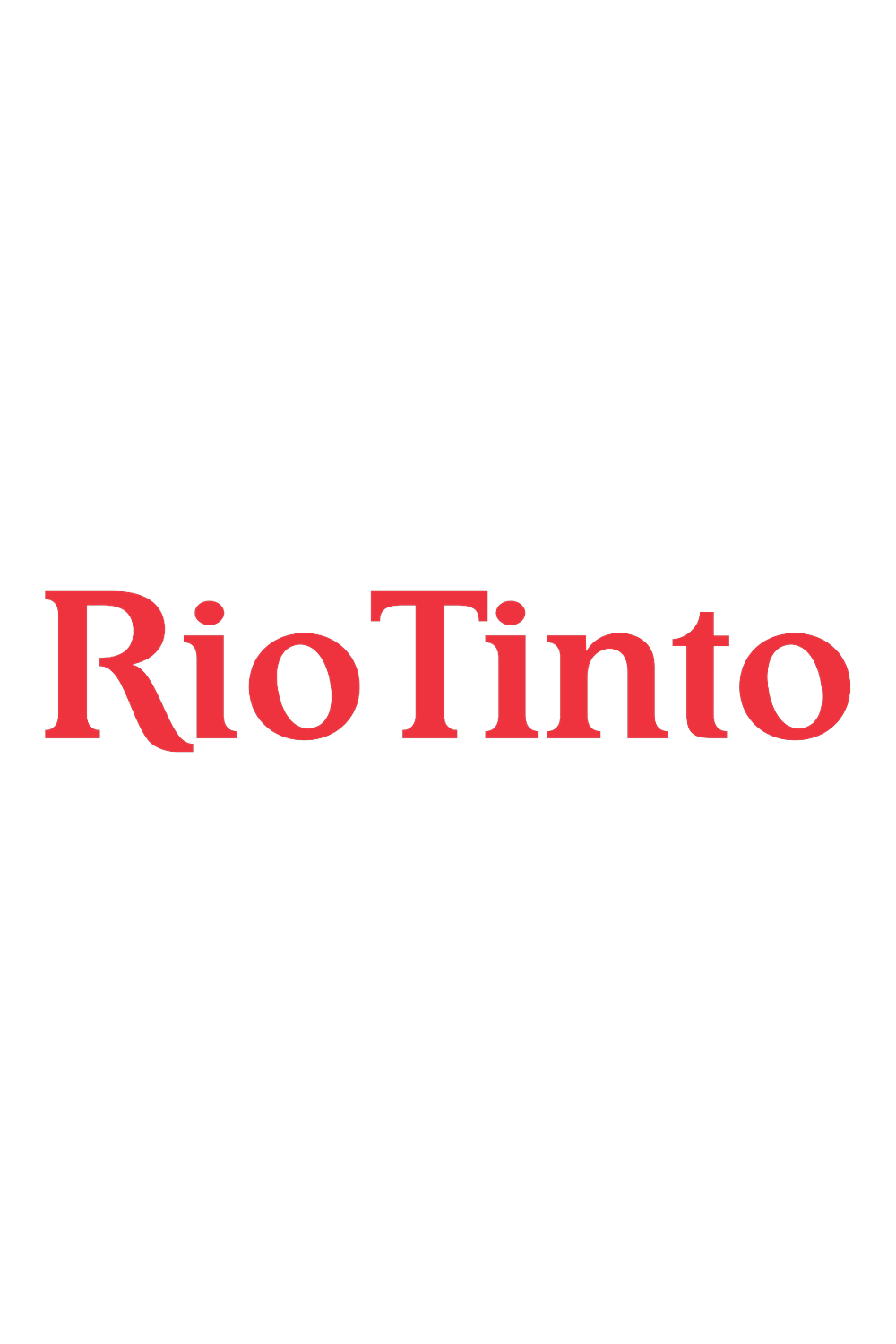 A black background poster with the words "Rio Tinto" in red text.