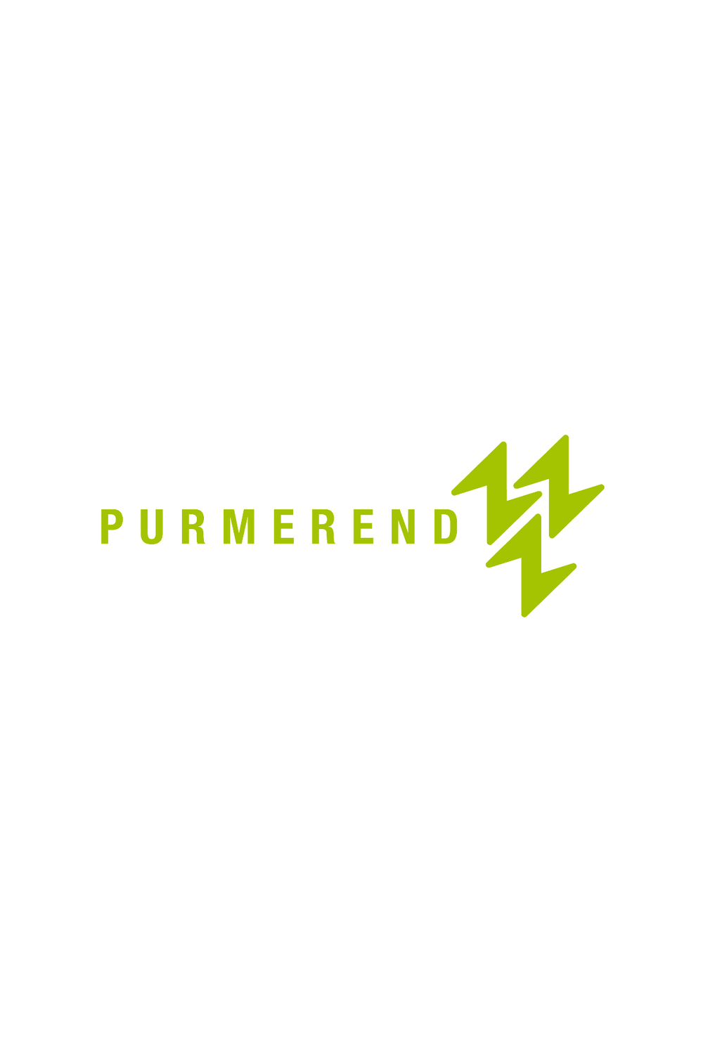 Logo with the word 'PURMEREND' in green capital letters and three stylized green lightning bolts to the right.