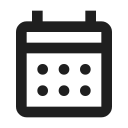 Calendar and clock icon indicating regular, time-series InSAR monitoring of ground deformation over months and years.