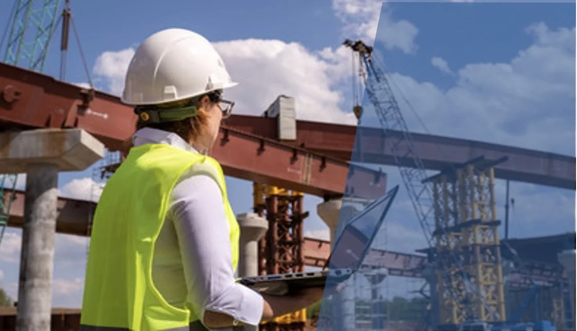 Suspension bridge with weathered towers and cables, symbolising InSAR-based monitoring of bridge foundations and approach embankment stability.