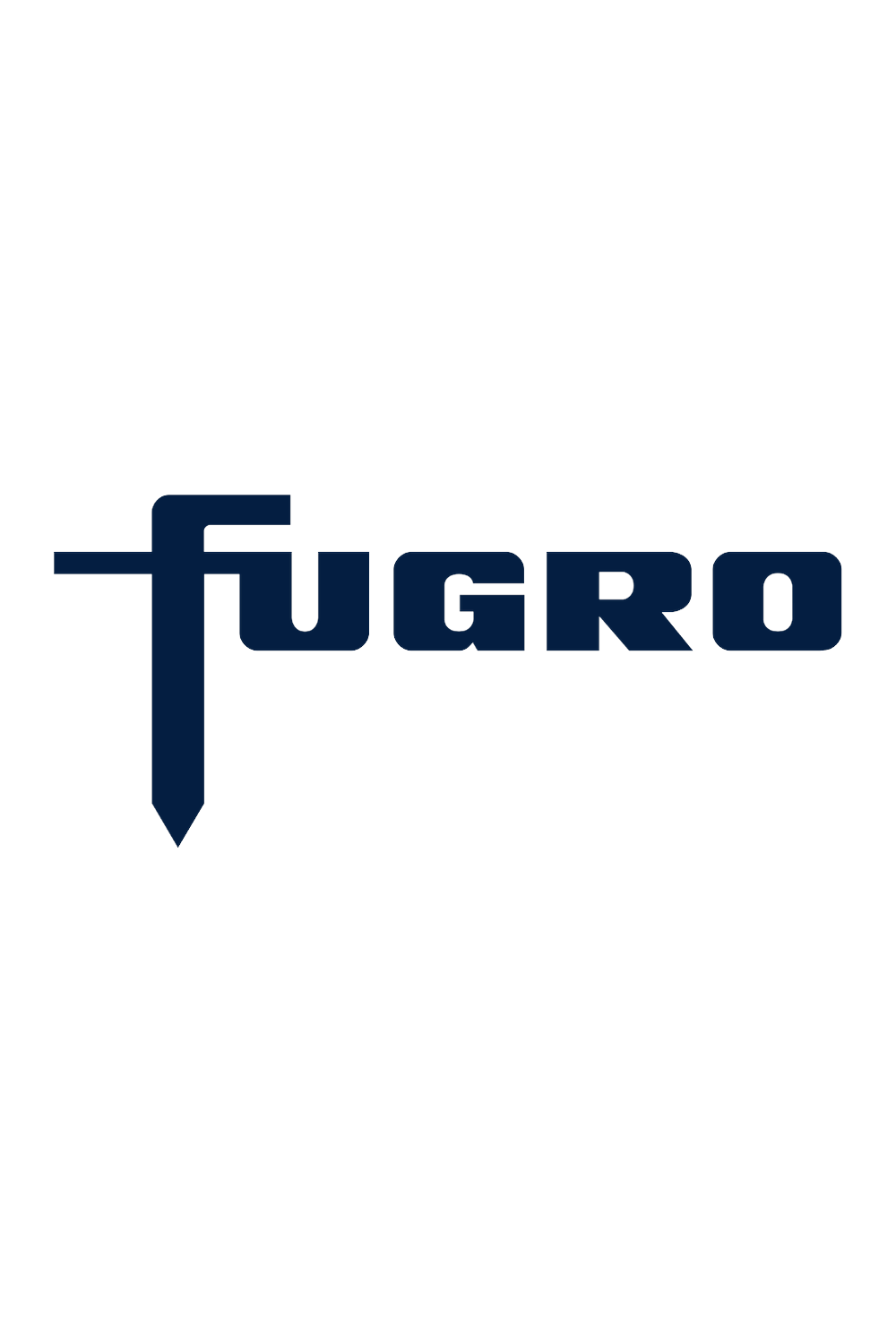 Logo with a stylized hammer and the word 'fugro' in lowercase letters.