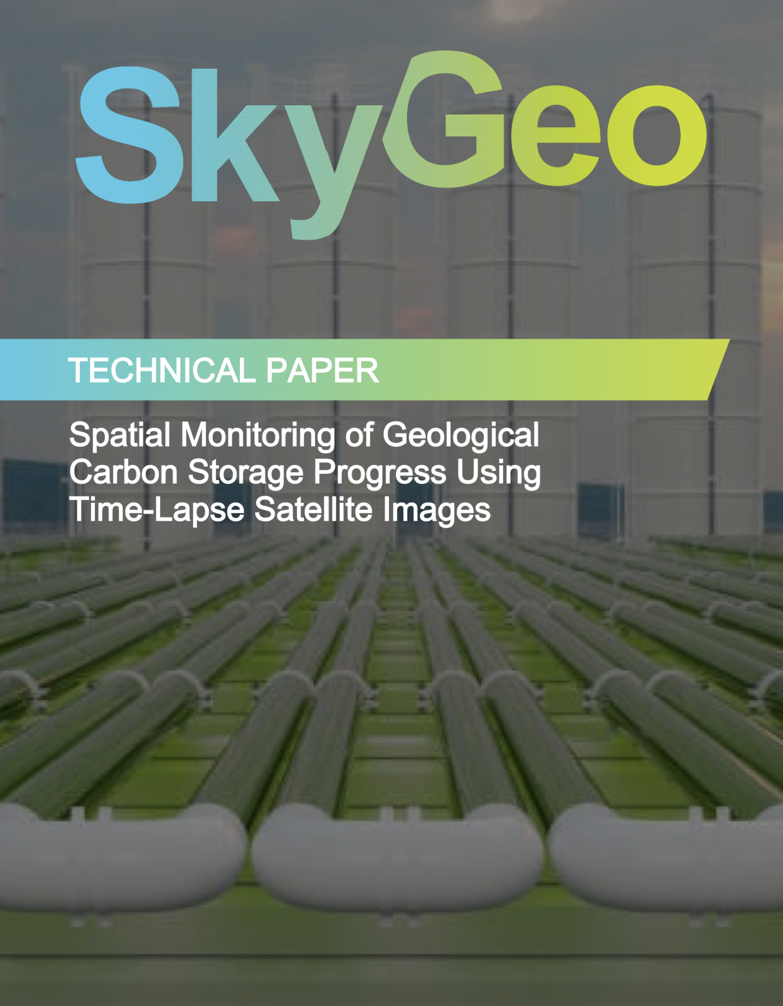 SkyGeo technical paper ‘Spatial Monitoring of Geological Carbon Storage Progress Using Time-Lapse Satellite Images’, showing InSAR-based CCS site stability monitoring.