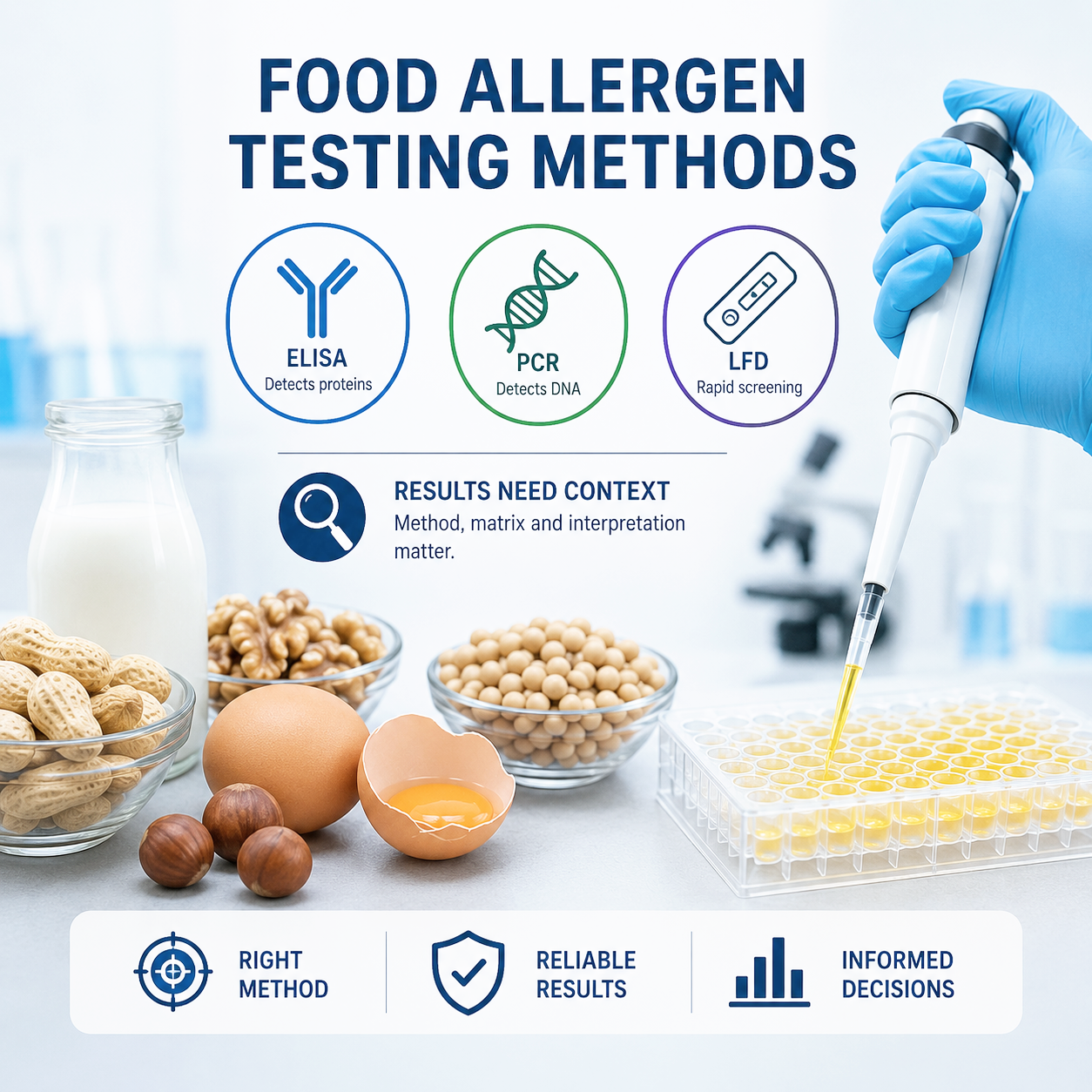 Food Allergen Testing Methods: ELISA, PCR, Lateral Flow Devices and What the Results Really Mean