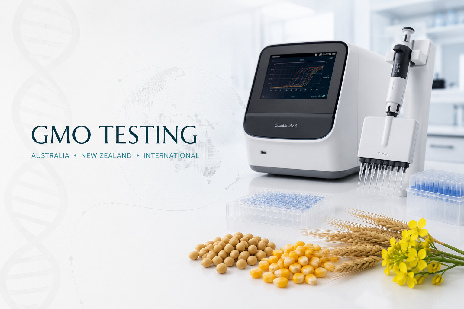 Real-time PCR testing for GMO seed and feed analysis in Australia and New Zealand.